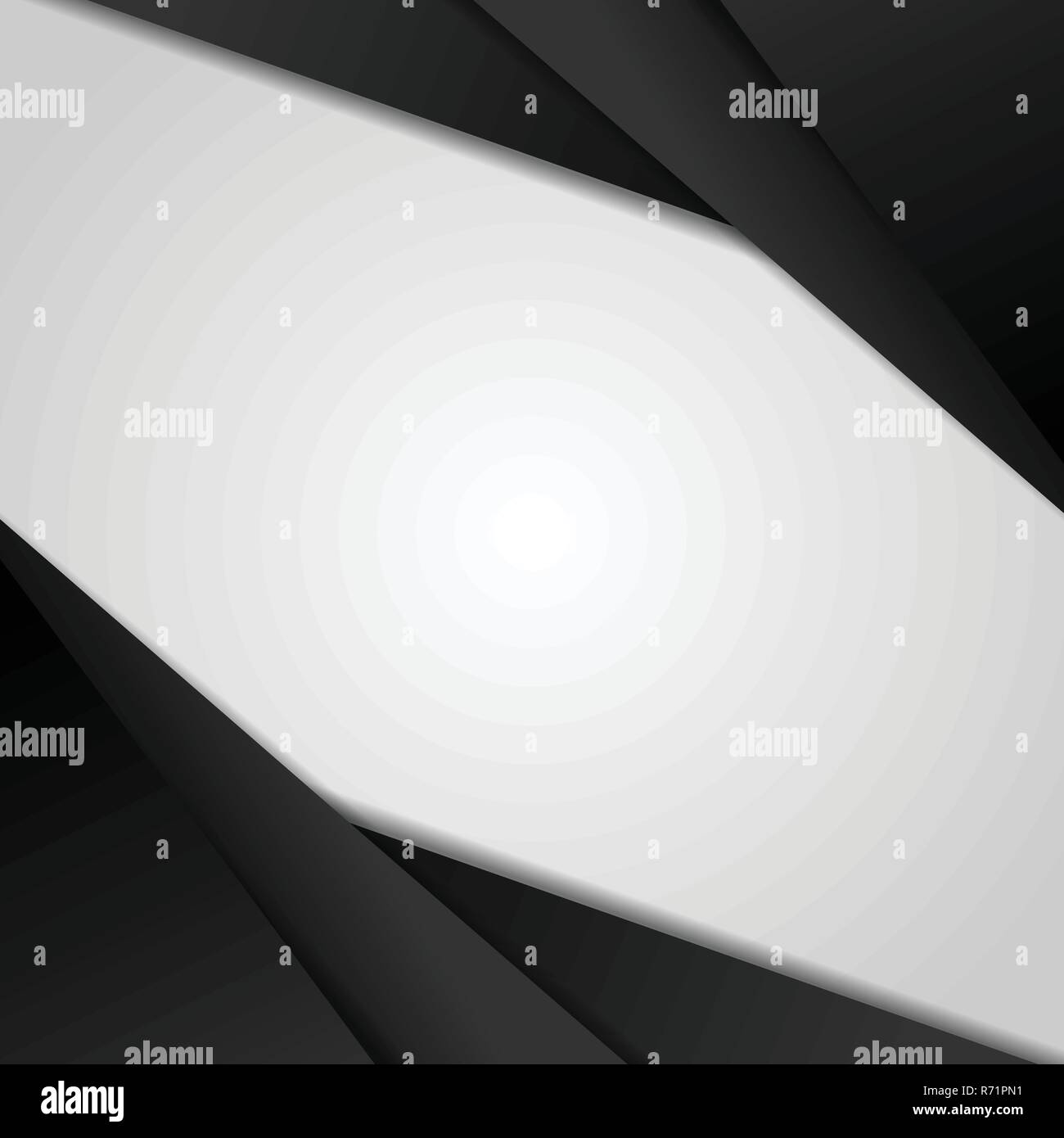 Abstrakte schwarz Moderne overlap Dimension auf weißem Hintergrund mit Papier Schichten. Business Design Konzept. Vector Illustration Stock Vektor