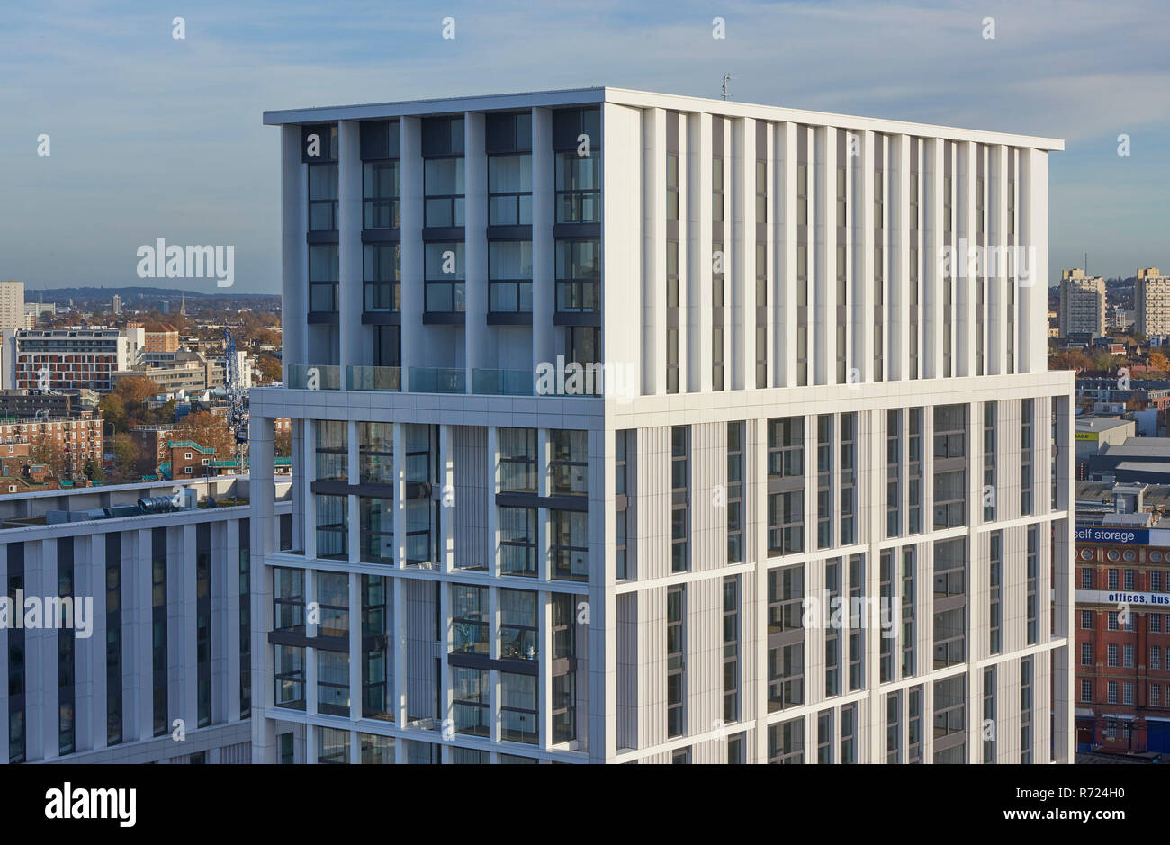 Apartment Gebäude Battersea Park, SW London, Großbritannien Stockfoto