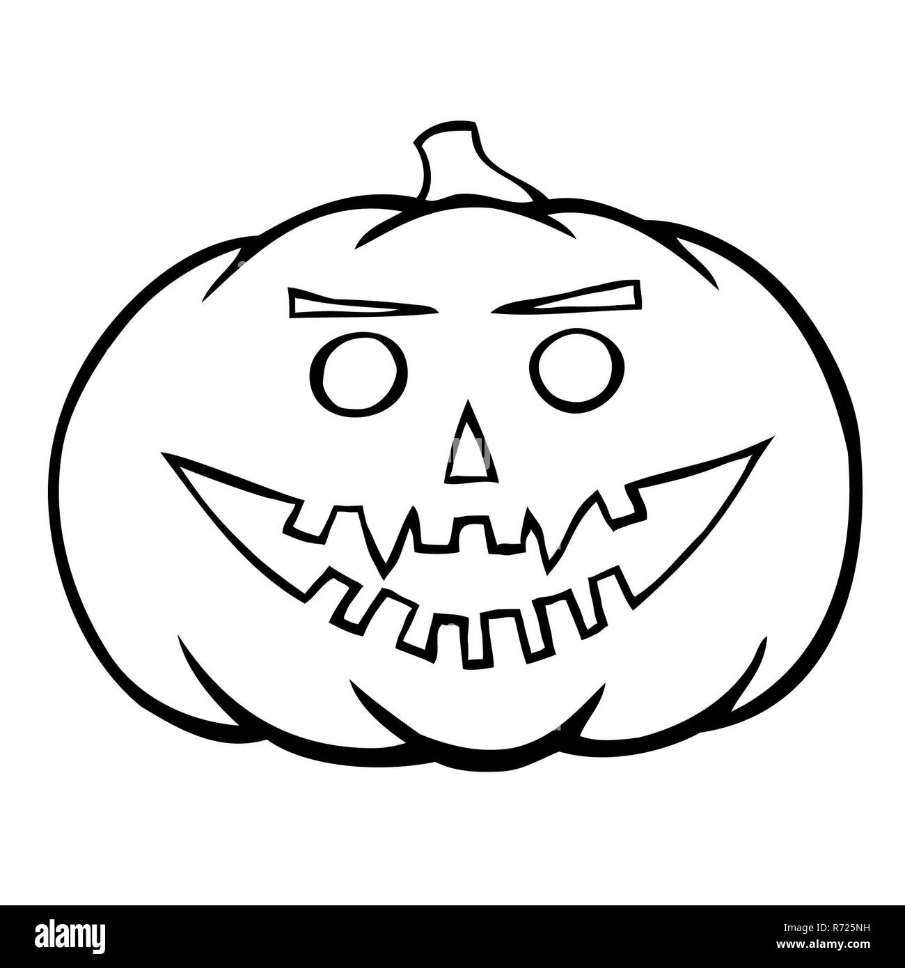 die Hand gezeichnete Jack-o-Laterne Stockfoto