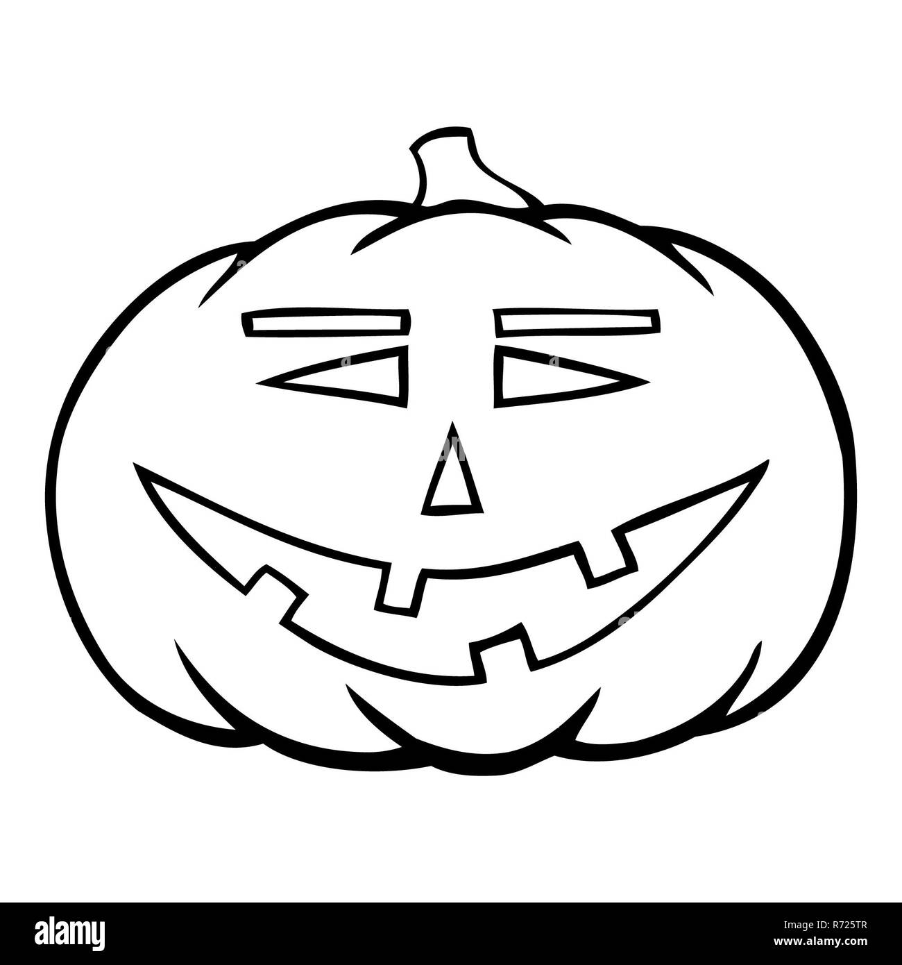 die Hand gezeichnete Jack-o-Laterne Stockfoto