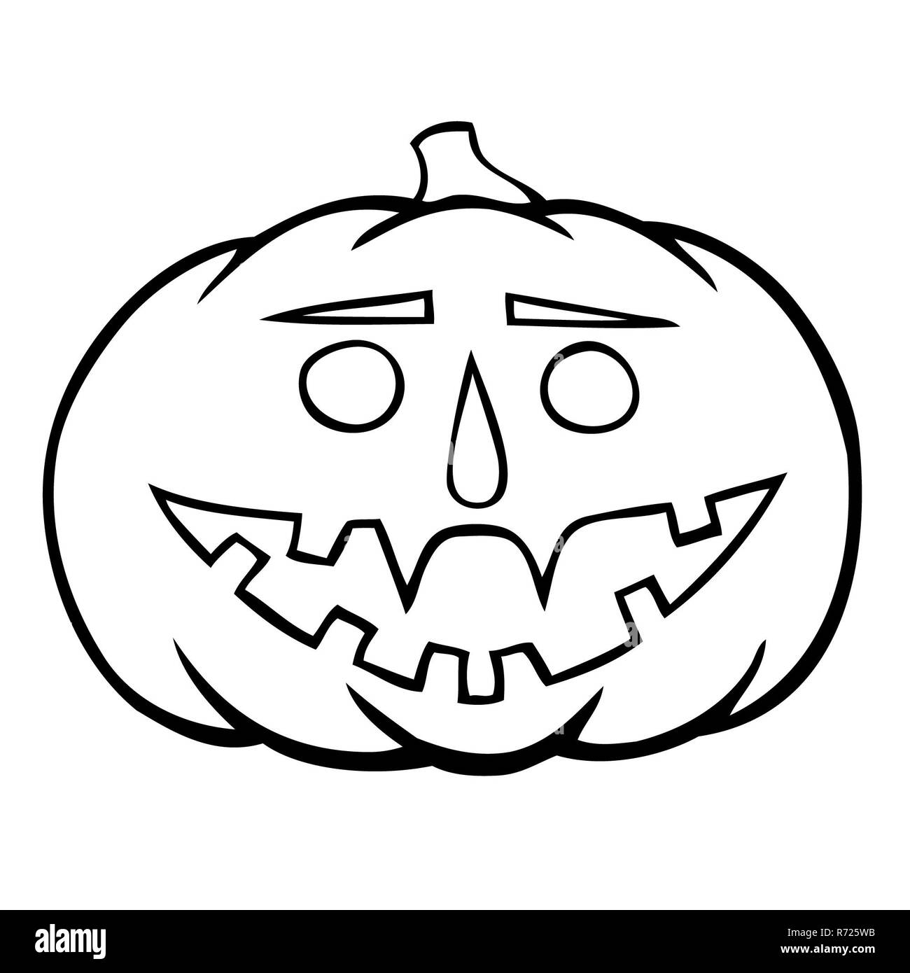 die Hand gezeichnete Jack-o-Laterne Stockfoto