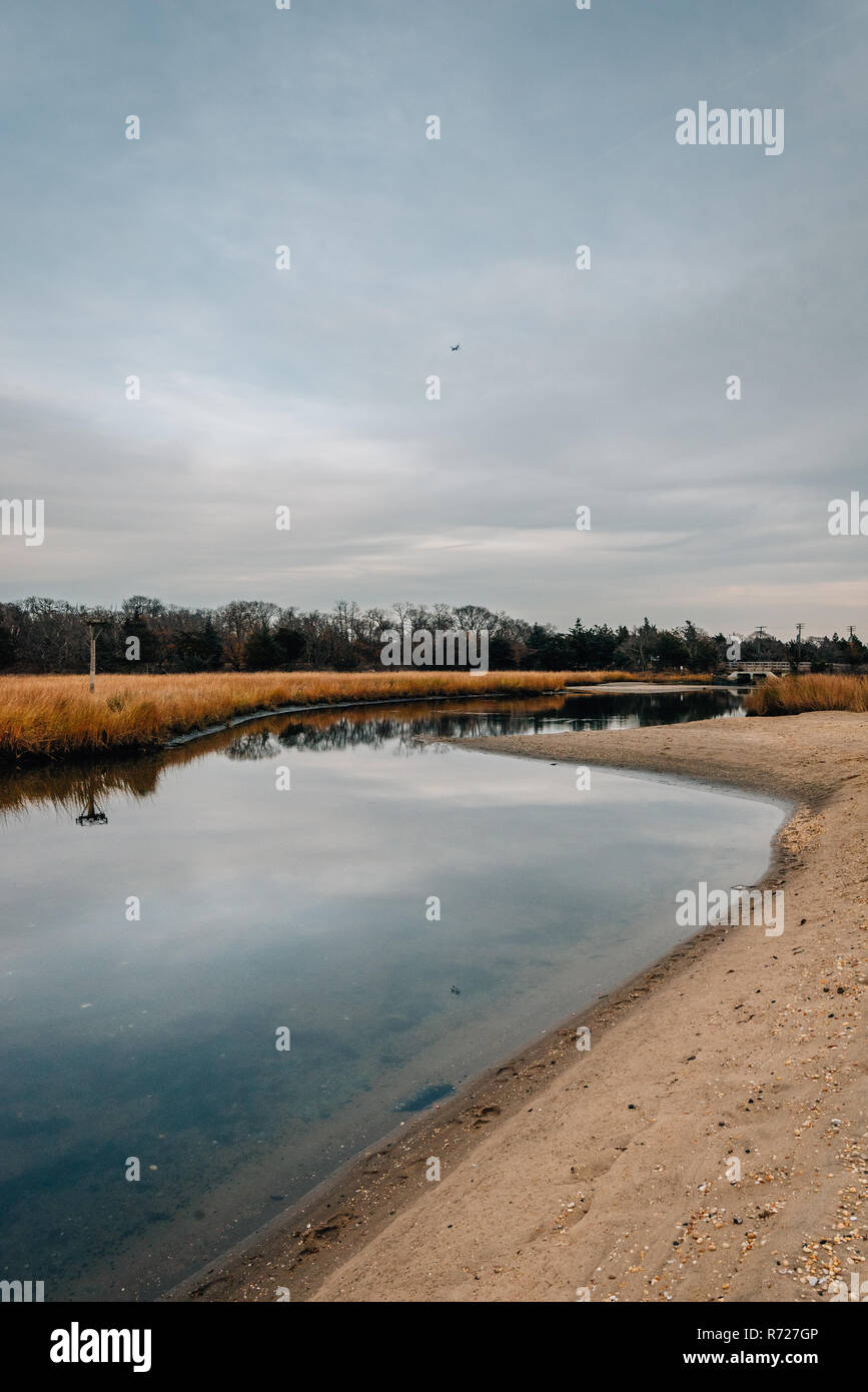 Sumpfgebiete am Gateway National Recreation Area, in Sandy Hook, New Jersey. Stockfoto