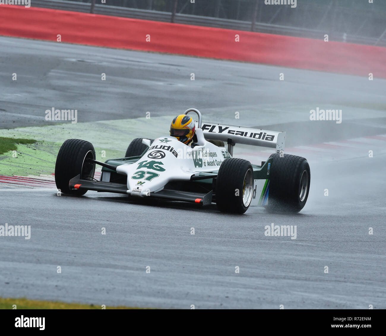 Christophe D'Ansembourg, Williams FW 07C, FIA-Meister, historische Formel 1, Silverstone Classic 2015, Chris McEvoy, Rundstrecke, Cjm - Fotografie, C Stockfoto