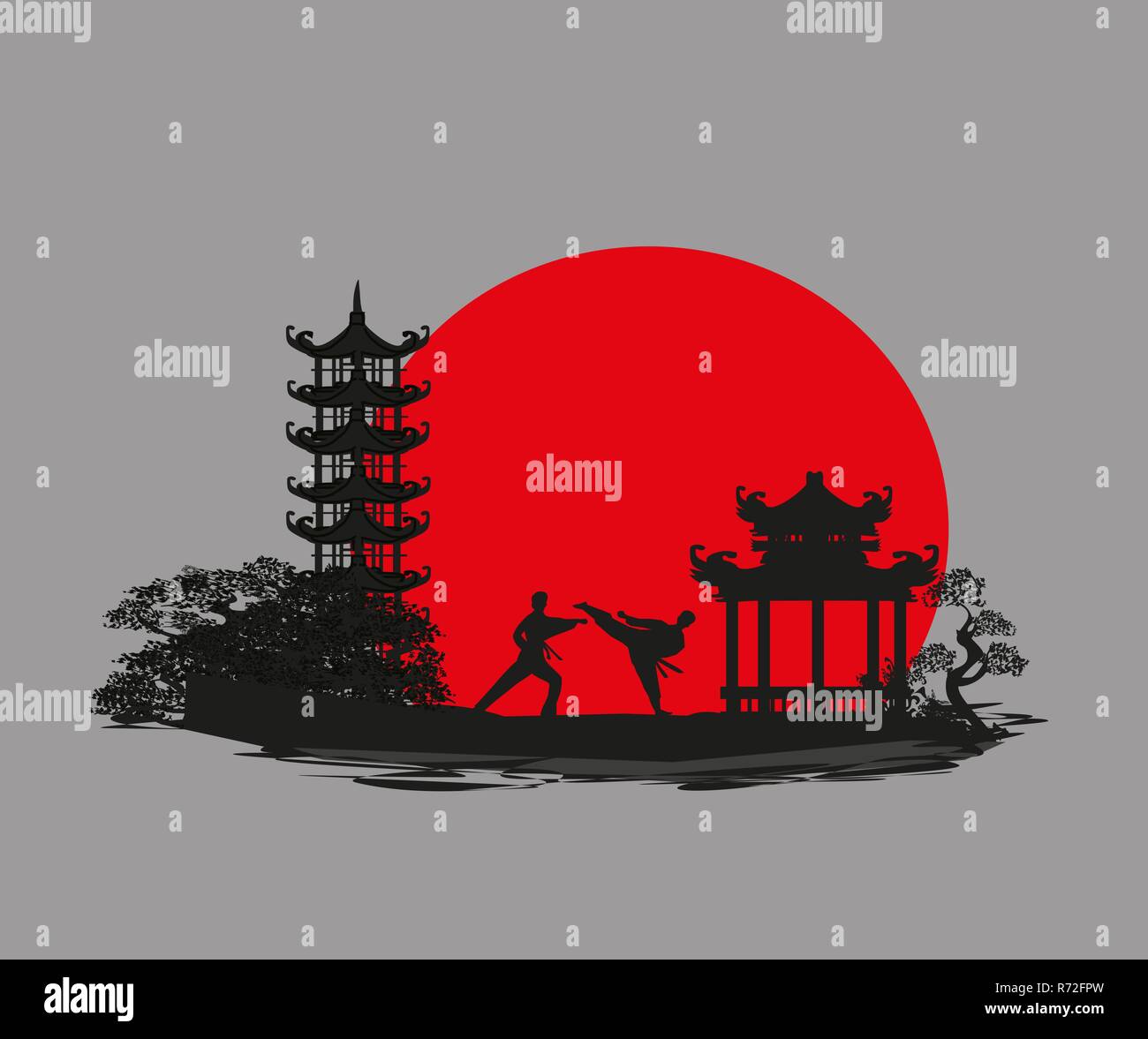 Karate Berufe - Abstraktion Karte Stock Vektor