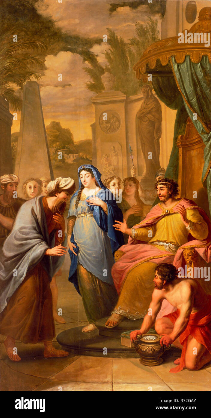 Elias van Nijmegen, biblische Darstellung: Abimelech zu Abraham, Sarah zurück wallpaper Gemälde Leinwand Leinwand Öl Malerei 321 321 174,5 Abraham lebt mit seiner Frau Sara als Fremdling in der Negev und gibt Sarah es für Schwester seiner Abimelech, der König von Gerar, wünsche Sarah nimmt Sie von Abraham und trägt sie in seine Heimat. Bevor er mit ihr schläft, schickt Gott Abimelech Abimelech, Traum, in dem erklärt wird, dass Sarah ist bereits verheiratet, dass es ihn das Leben kosten, wenn er auch nur den Finger in ihr steckt und dass Er hat Sarah zurück zu Abraham zu geben. Abimelech gibt daher Sara zurück zu Abraham Stockfoto Elias van Nijmegen, biblische Darstellung: Abimelech zu Abraham, Sarah zurück wallpaper Gemälde Leinwand Leinwand Öl Malerei 321 321 174,5 Abraham lebt mit seiner Frau Sara als Fremdling in der Negev und gibt Sarah es für Schwester seiner Abimelech, der König von Gerar, wünsche Sarah nimmt Sie von Abraham und trägt sie in seine Heimat. Bevor er mit ihr schläft, schickt Gott Abimelech Abimelech, Traum, in dem erklärt wird, dass Sarah ist bereits verheiratet, dass es ihn das Leben kosten, wenn er auch nur den Finger in ihr steckt und dass Er hat Sarah zurück zu Abraham zu geben. Abimelech gibt daher Sara zurück zu Abraham Stockfoto