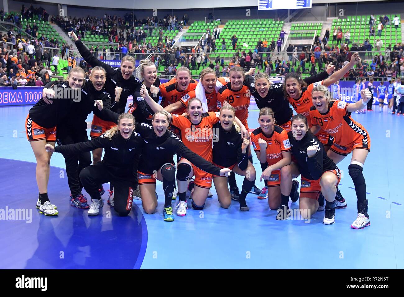 Montbeliard, Frankreich 1. dezember 2018 Europameisterschaften Handball: Niederlande gegen Kroatien EK Handbal in Frankrijk, voorronde groep C Nederland - Kroatie overwinningsfoto Stockfoto