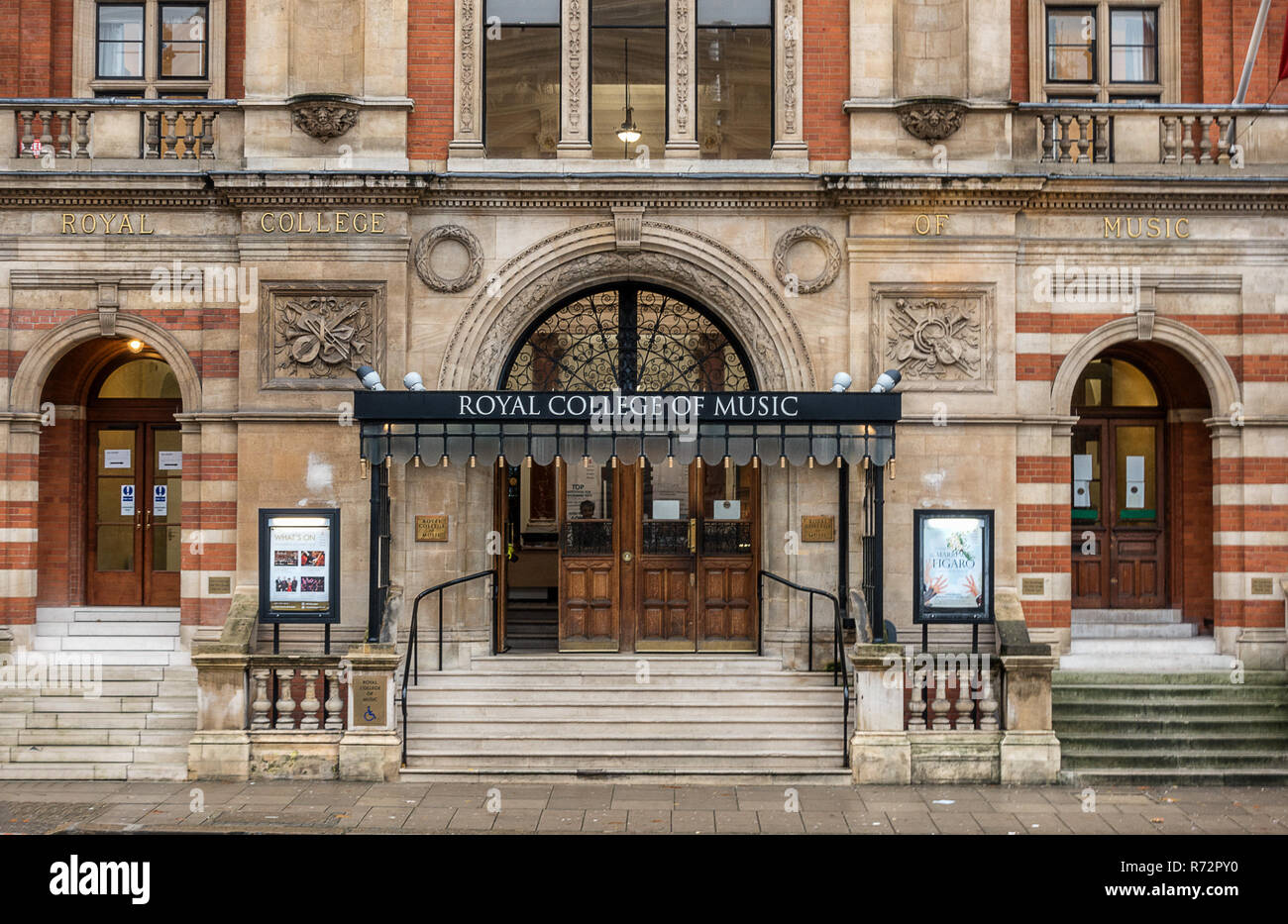 Royal College of Music in Kensington Stockfoto