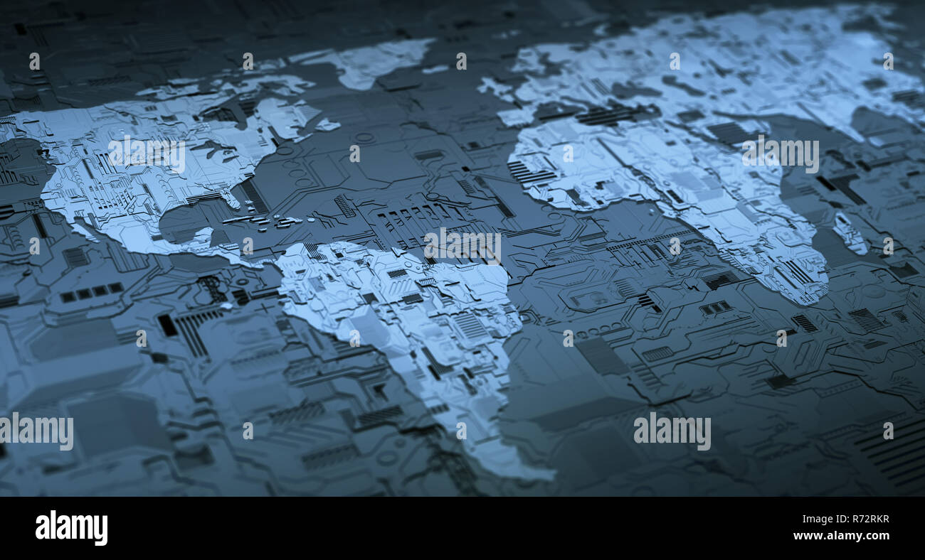 Vernetzung der weltkarte -Fotos und -Bildmaterial in hoher Auflösung – Alamy