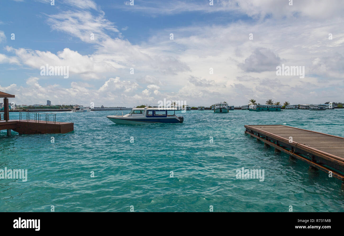 Fähre nach Male Malediven. Stockfoto