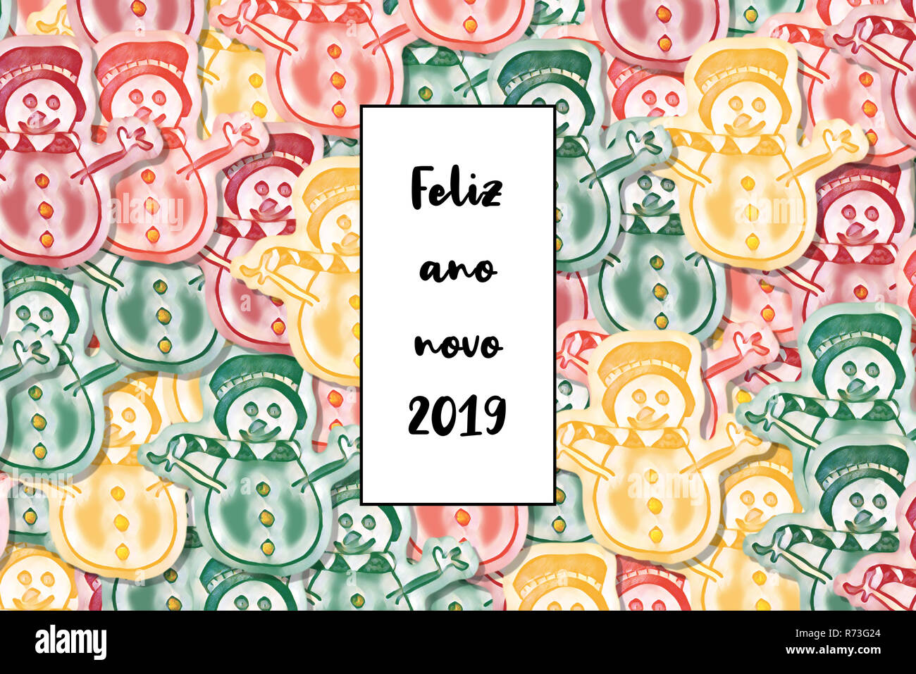 Frohes Neues Jahr 2019 Portugiesische Grusskarte Stockfotos Und Bilder Kaufen Alamy
