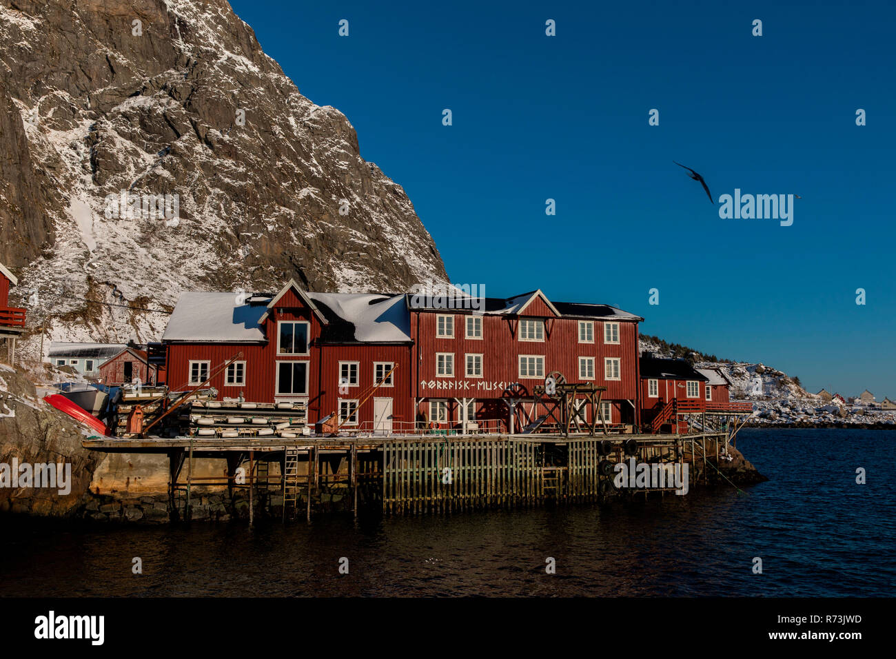 Stockfisch Museum, ein, Lofoten, Nordland, Norwegen Stockfoto