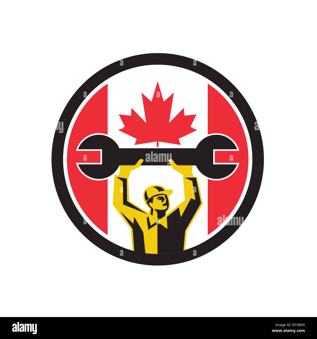 Kanadische Mechaniker Kanada Flagge Symbol Stockfoto