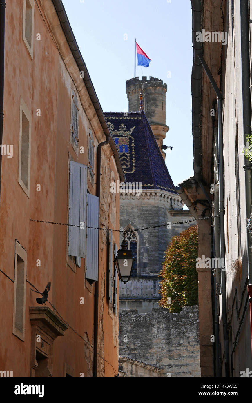 Herzogtum schloss bei Uzes, Gard, Royal, Languedoc-Roussillon, Frankreich, Europa Stockfoto