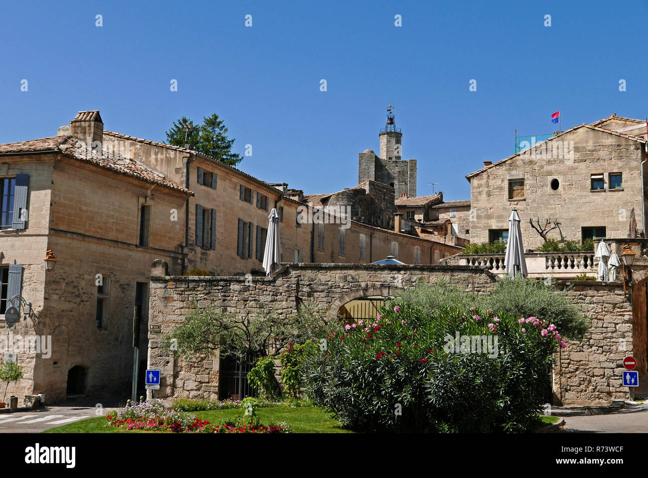 In der Nähe des Herzogtums schloss bei Uzes, Gard, Royal, Languedoc-Roussillon, Frankreich, Europa Stockfoto