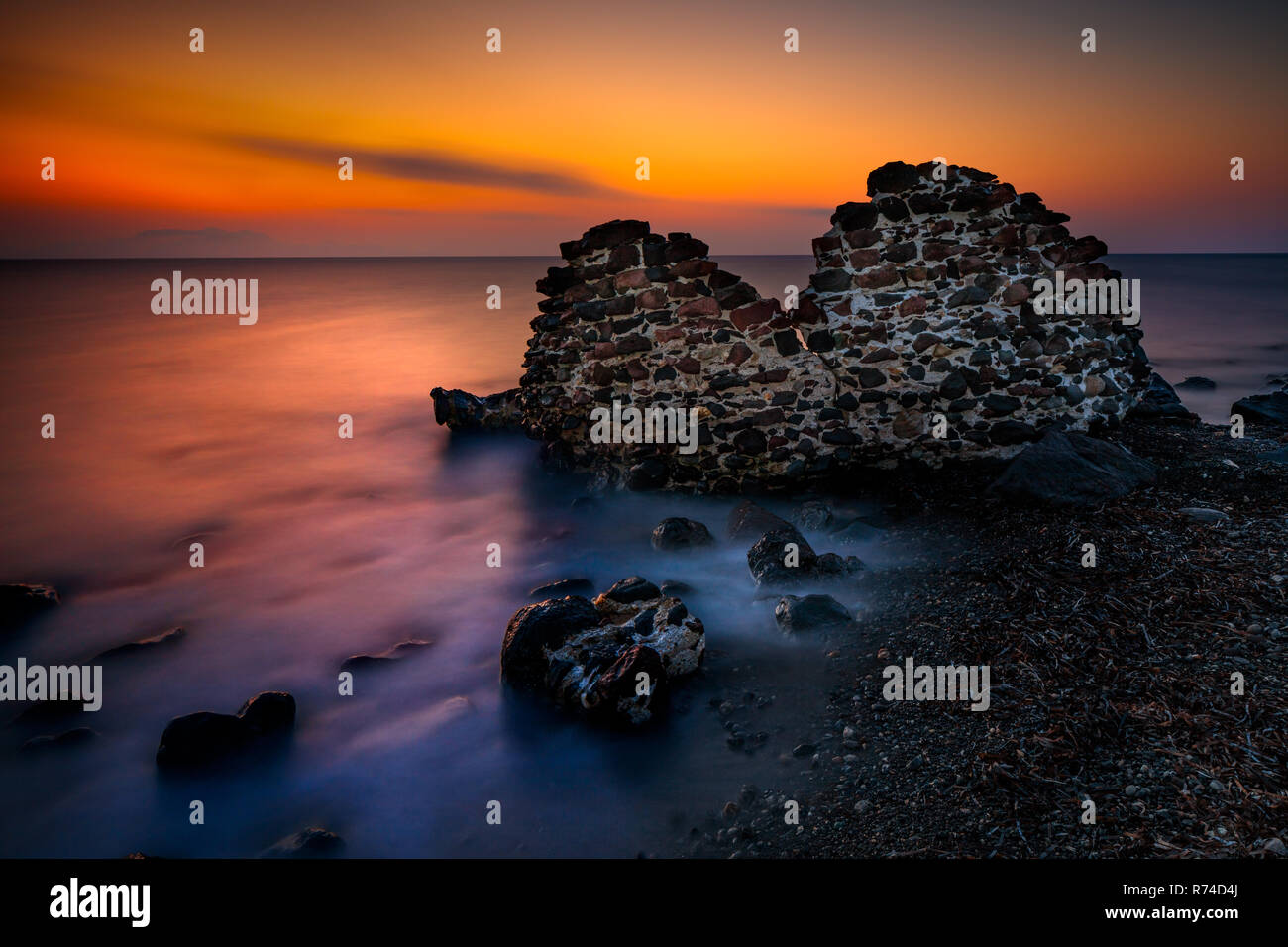 Schönen Sonnenuntergang Seaview Stockfoto