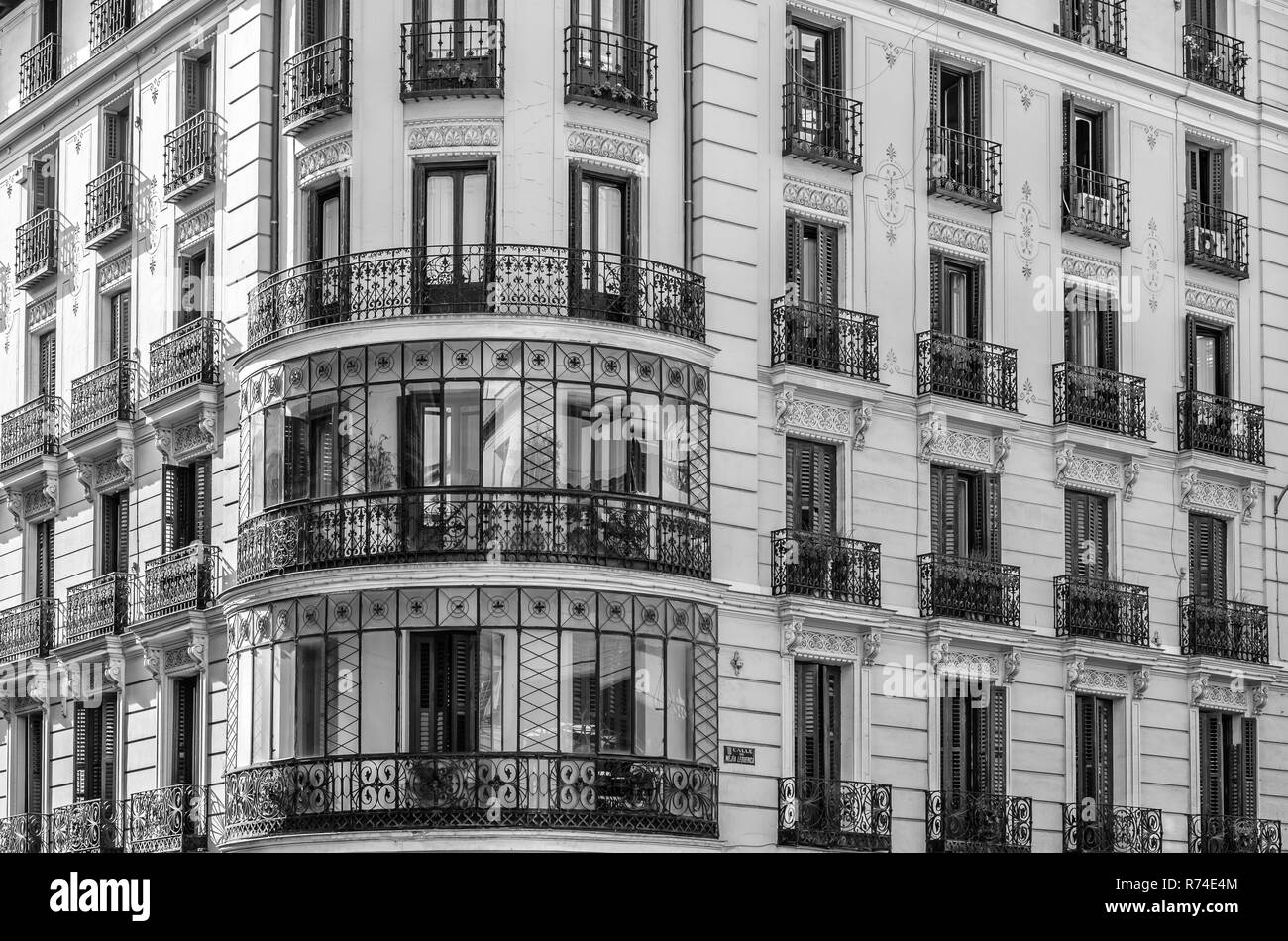 Architektonisches Detail in Madrid Stockfoto