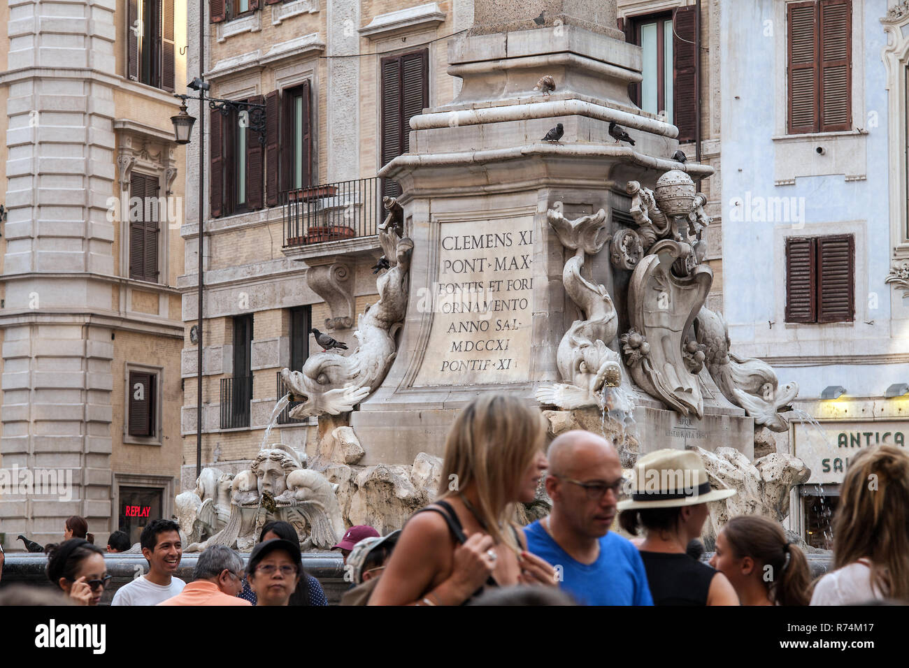 Rom/Italien - 08.06.2018: berühmte Pantheon Platz Stockfoto