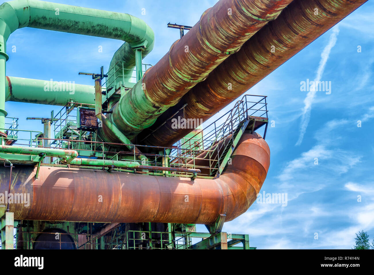 Allgemeine Ansicht eines alten Industrieanlagen. Stockfoto