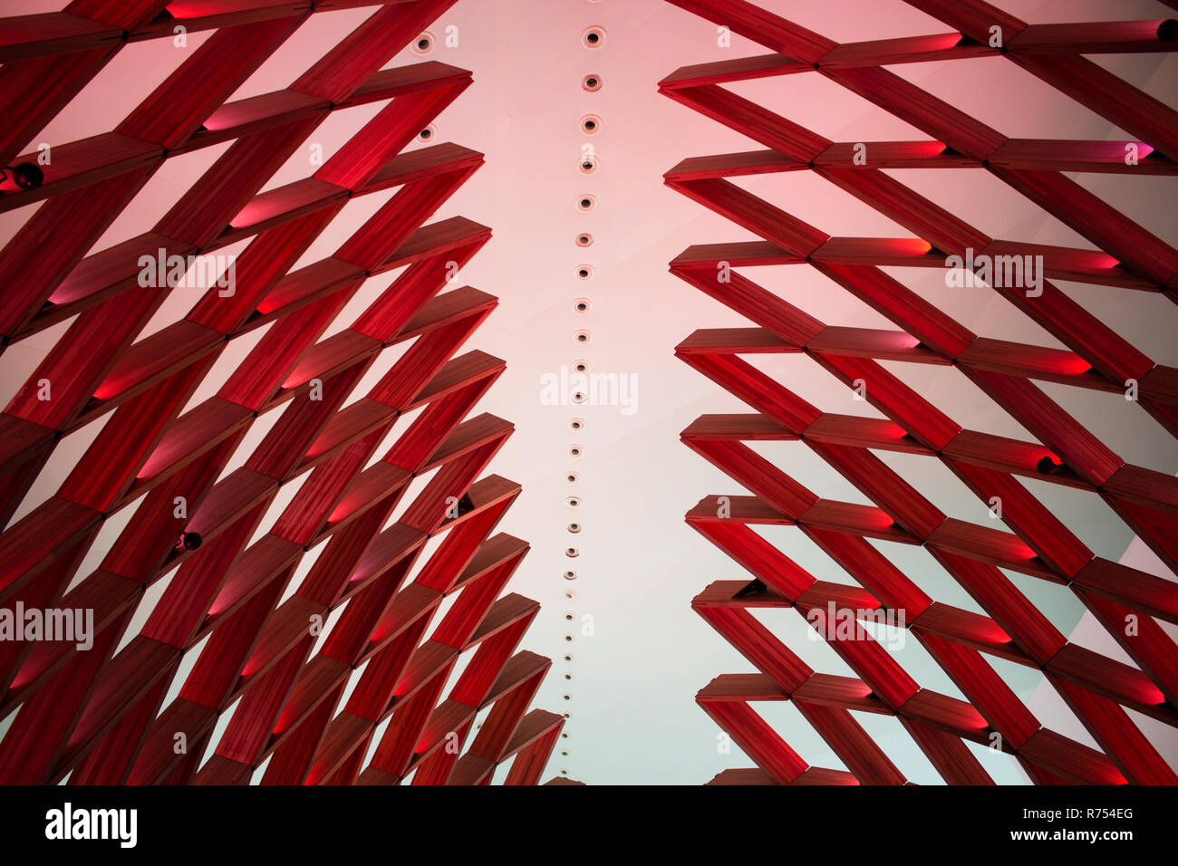 Rio de Janeiro, Brasilien. August 05, 2018. Innenraum des Museum von Morgen in Maua Platz. Der von dem Architekten Santiago Calatrava entworfen. Stockfoto