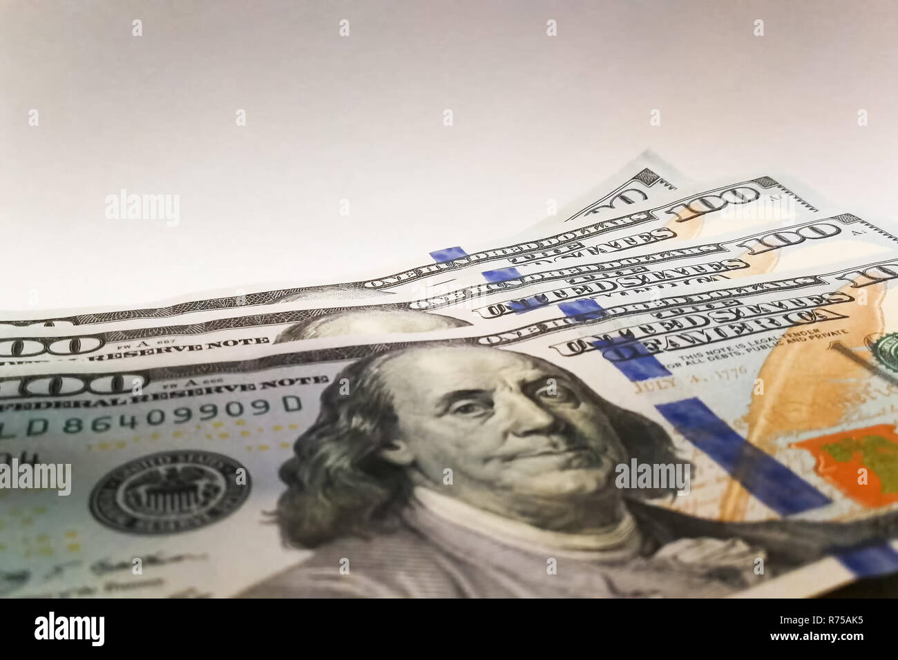 Amerikanische Dollar. Geld Banknoten. Bill geld Dollarscheine Stockfoto