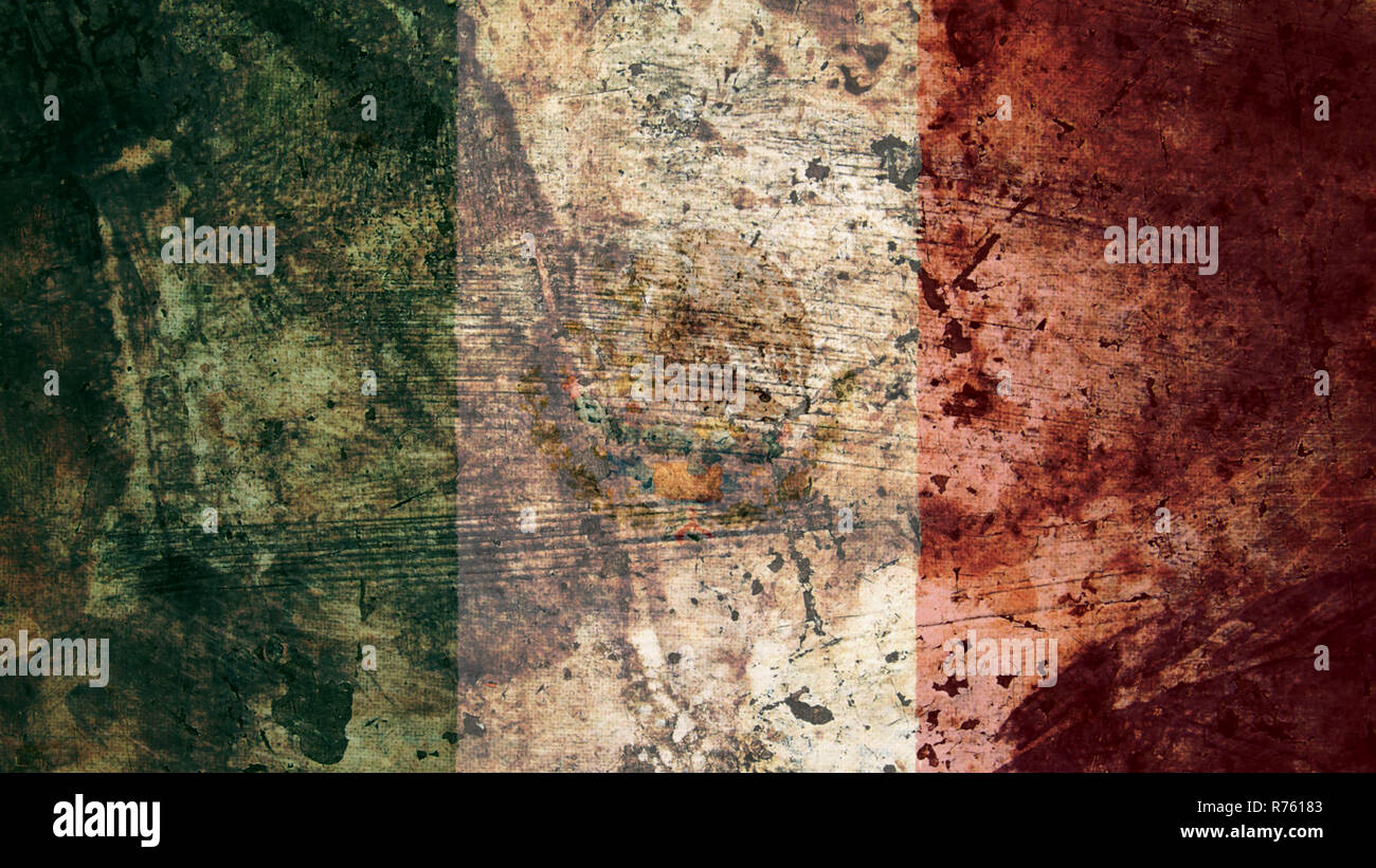 Sehr Grungy Vintage mexikanische Flagge, Mexiko Grunge Hintergrund Textur Stockfoto