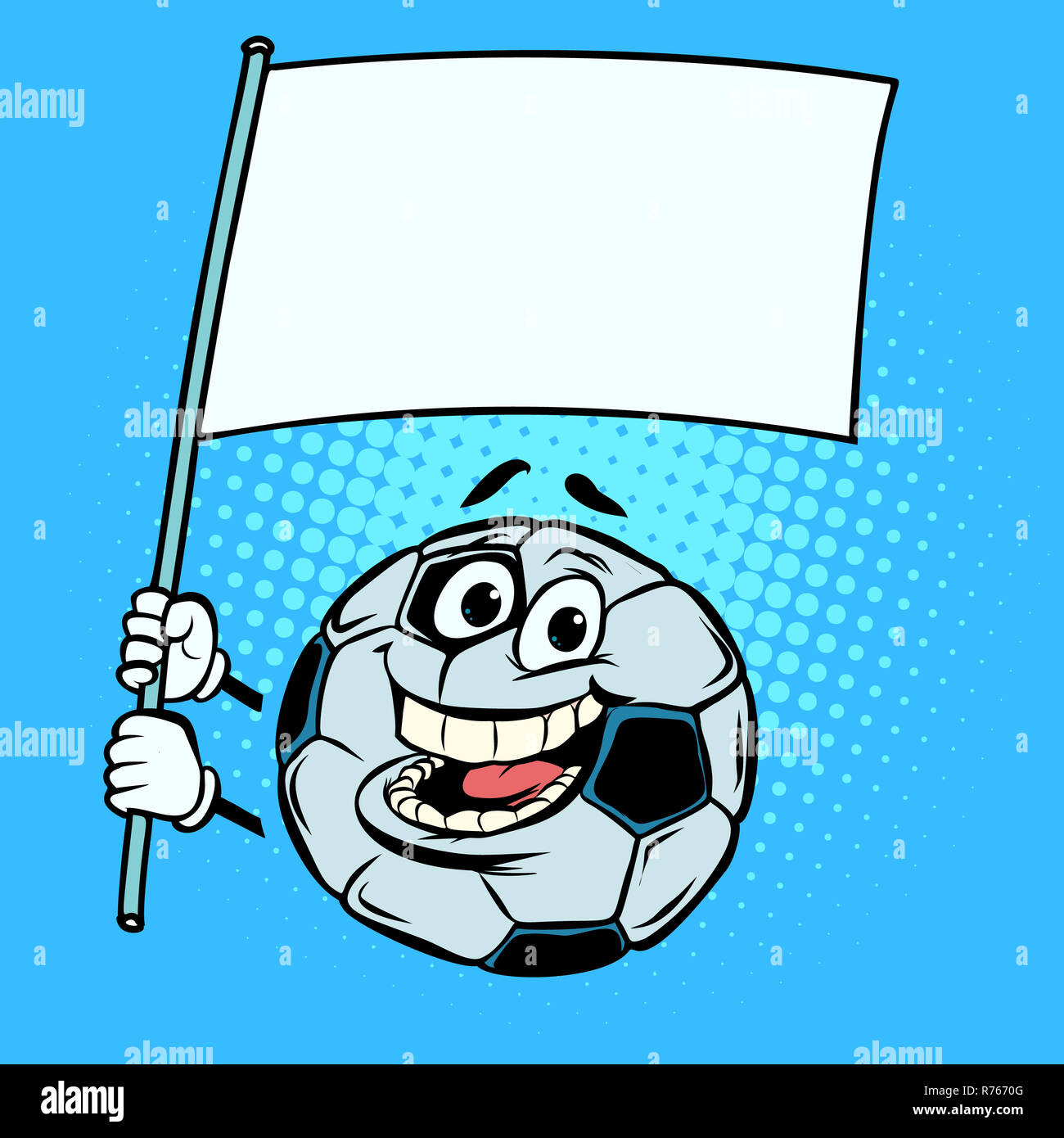 Nationalflagge Vorlage. Fußball Fußball. Lustige Zeichen Stockfotografie -  Alamy
