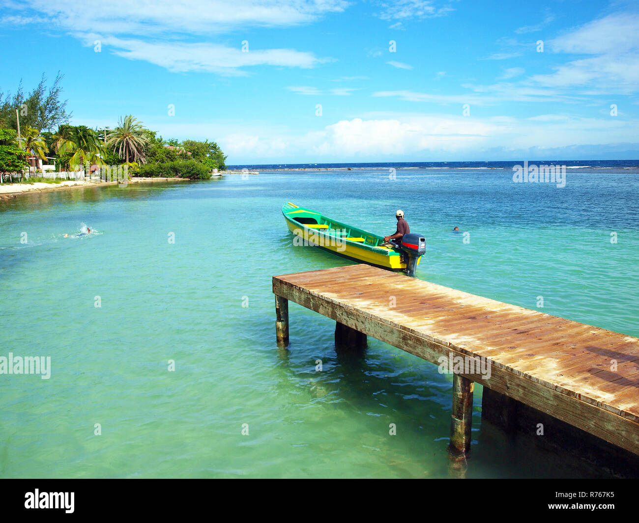 Tolle Aussicht, Oak Ridge Roatan, Honduras Stockfoto