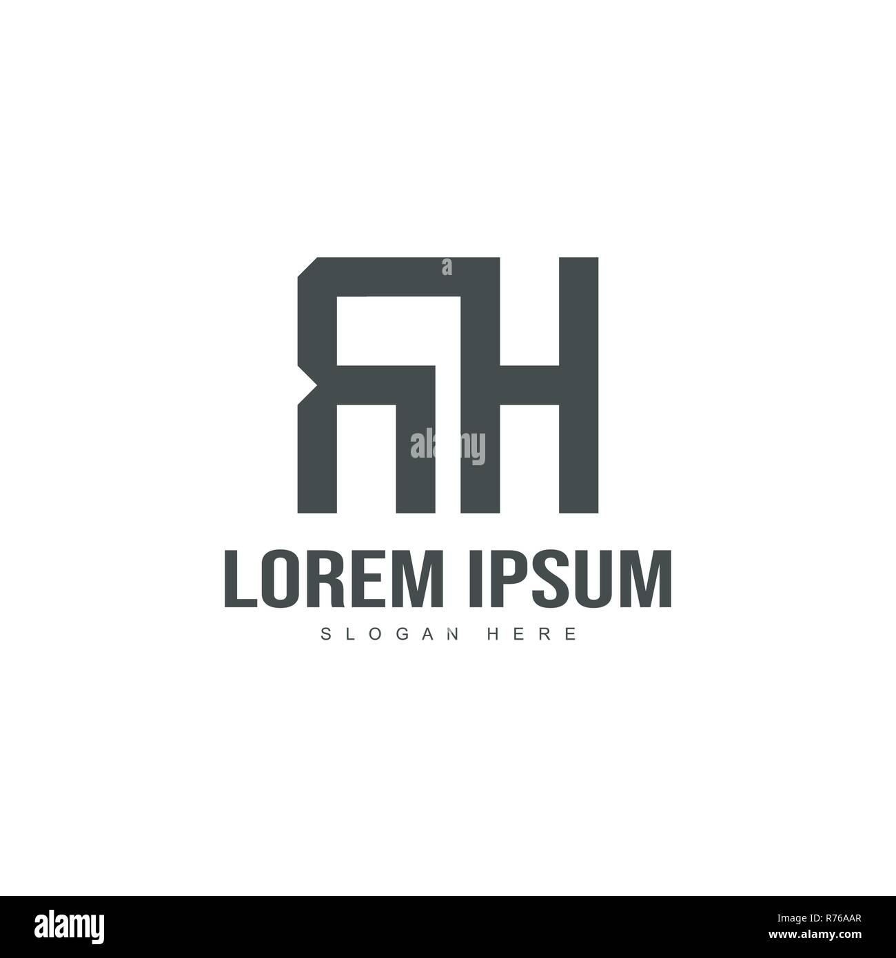 Initial logo Vorlage. Minimalistische schreiben Logo template Design Stock Vektor