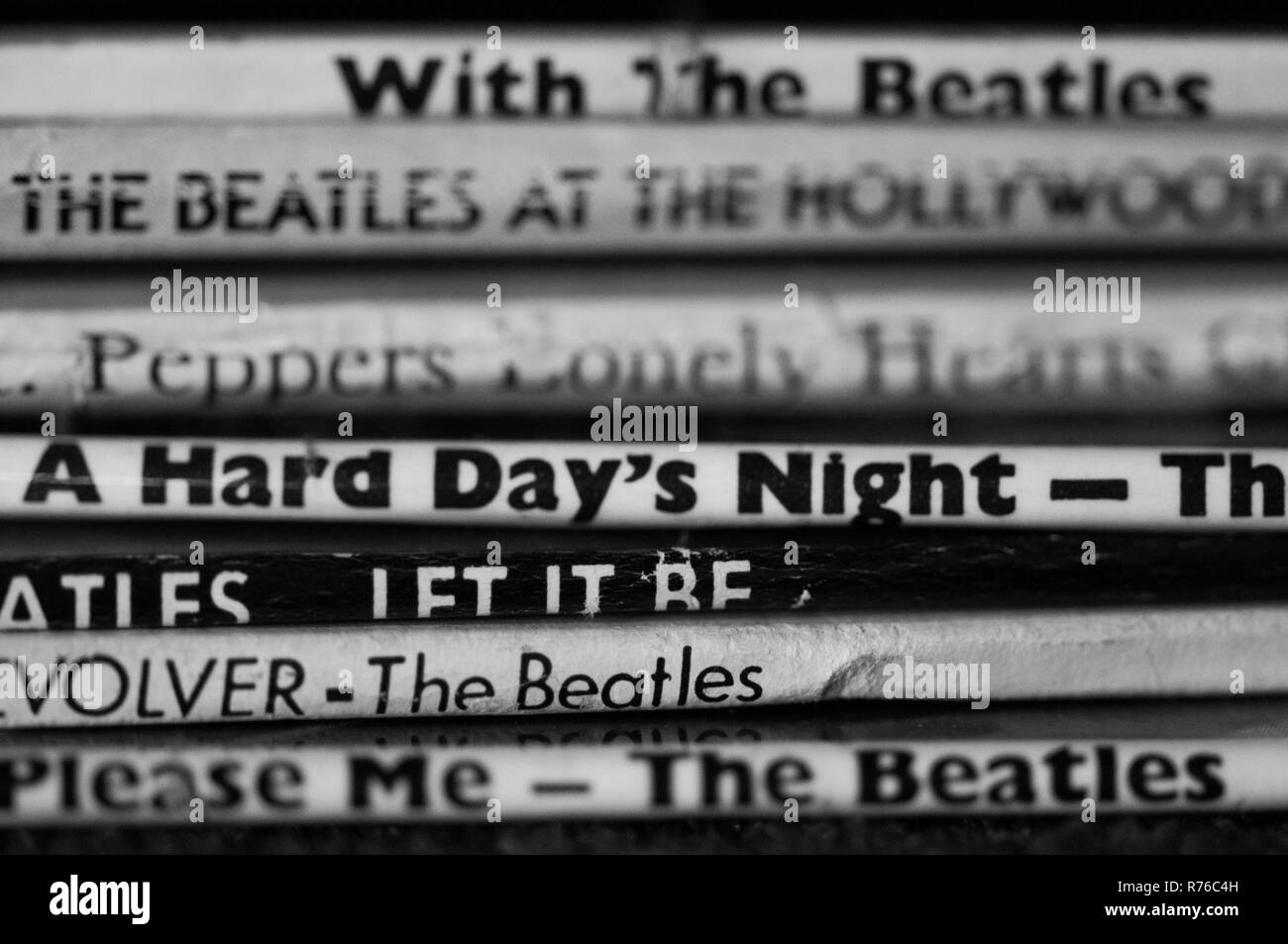 Beatles vinyl Record Collection Stockfoto