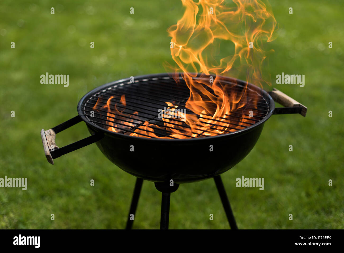 Hintergrund Feuer, Grill Stockfoto