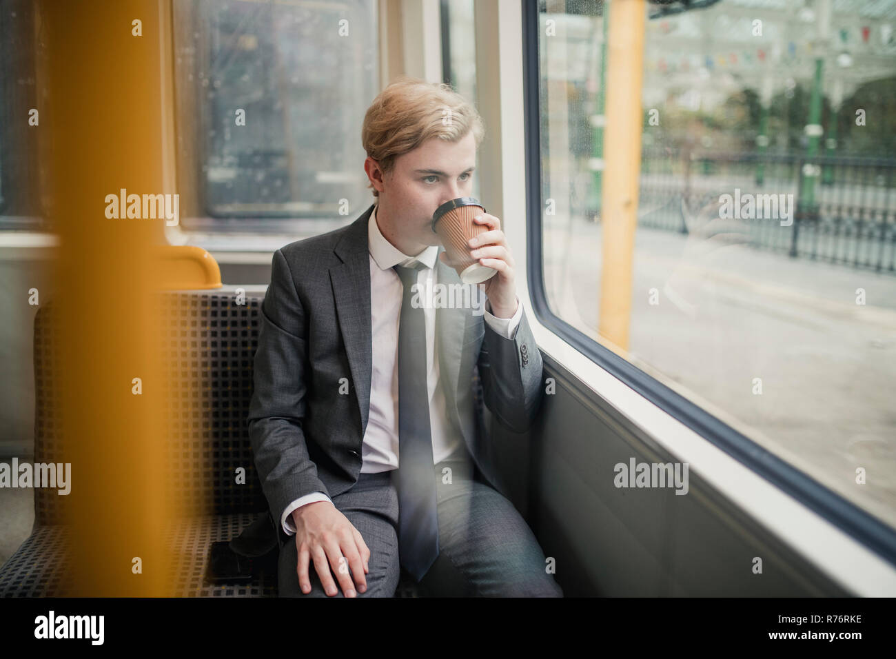 Morgen pendeln zur Arbeit Stockfoto