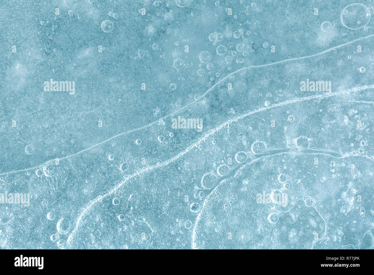 Frosty natürlichen Muster auf Winter Eis Struktur. Winter Hintergrund Stockfoto