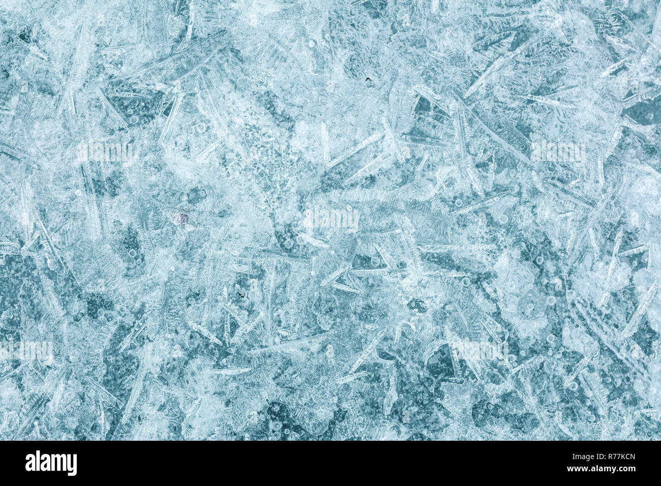 Crystal Ice Oberfläche für strukturierten Hintergrund, Makro anzeigen Stockfoto
