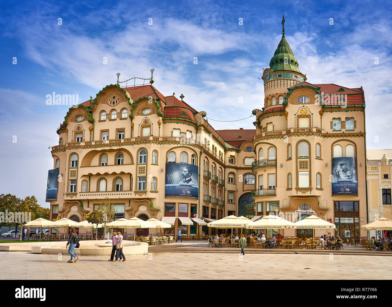 Black Eagle Palace, Piaţa Unirii, Oradea, Rumänien Stockfoto
