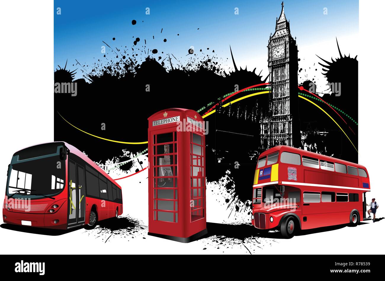 London rot Rarität Bilder. Vektor-illustration Stock Vektor