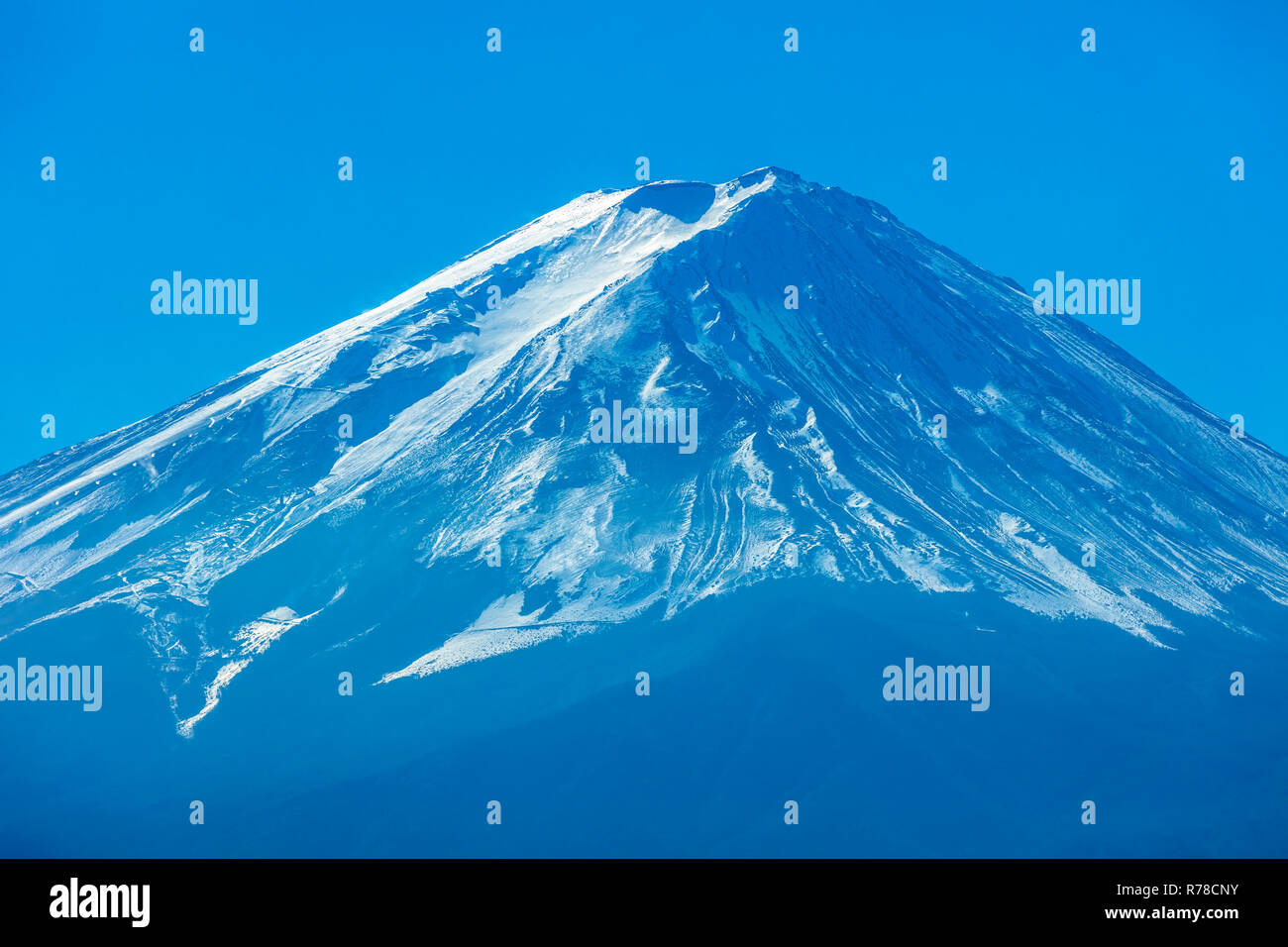 Mount Fuji schneebedeckten Nahaufnahme, fujisan Kawaguchiko Stockfoto