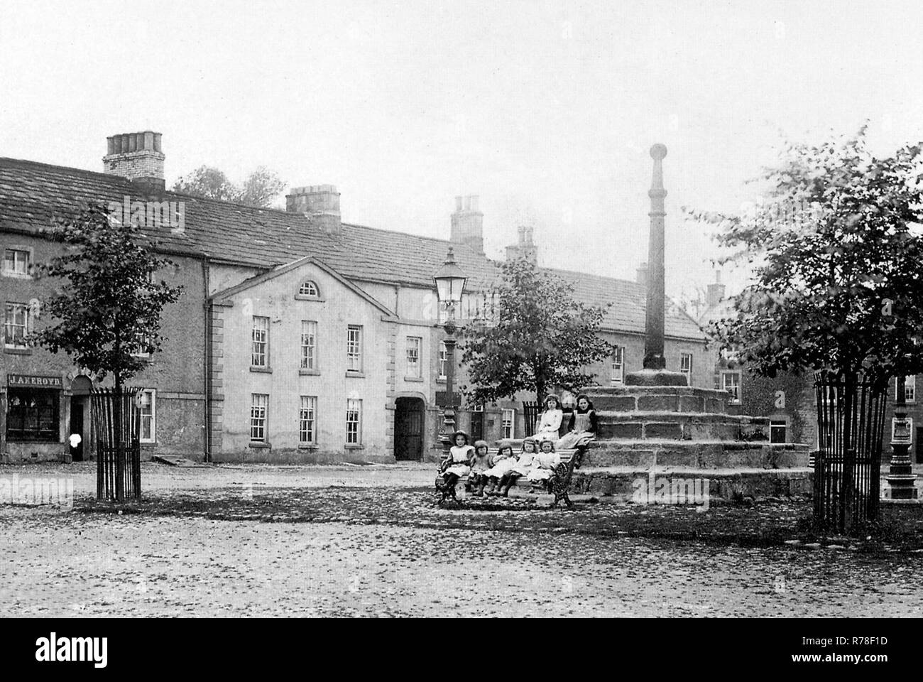 Market Cross, Masham Stockfoto