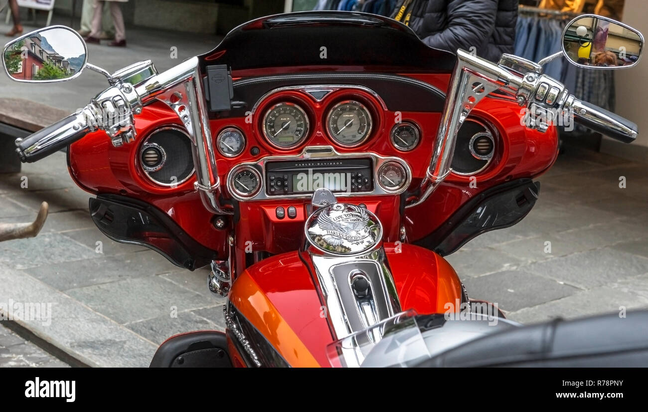 Cute rot Motorrad Stockfoto