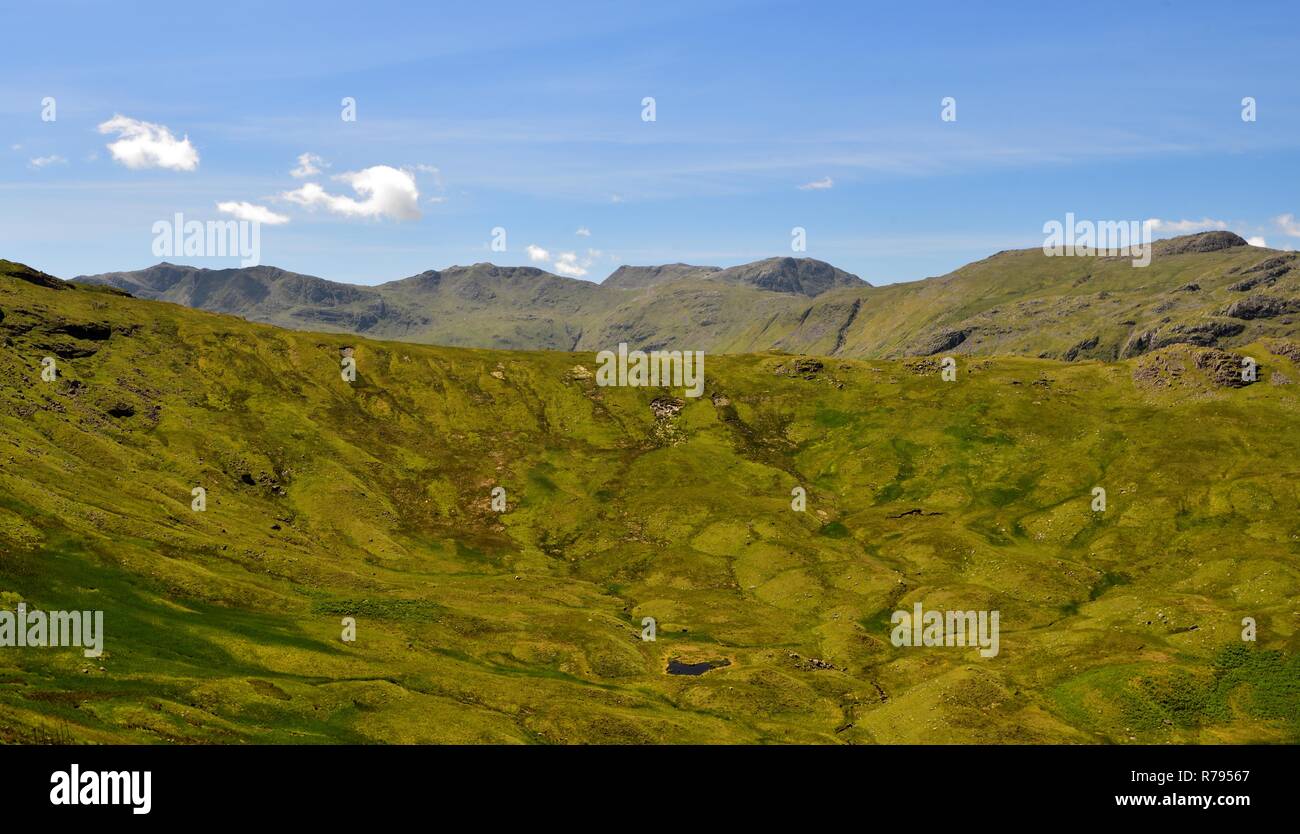 Langstrath Beck aus Eagle Crag Stockfoto