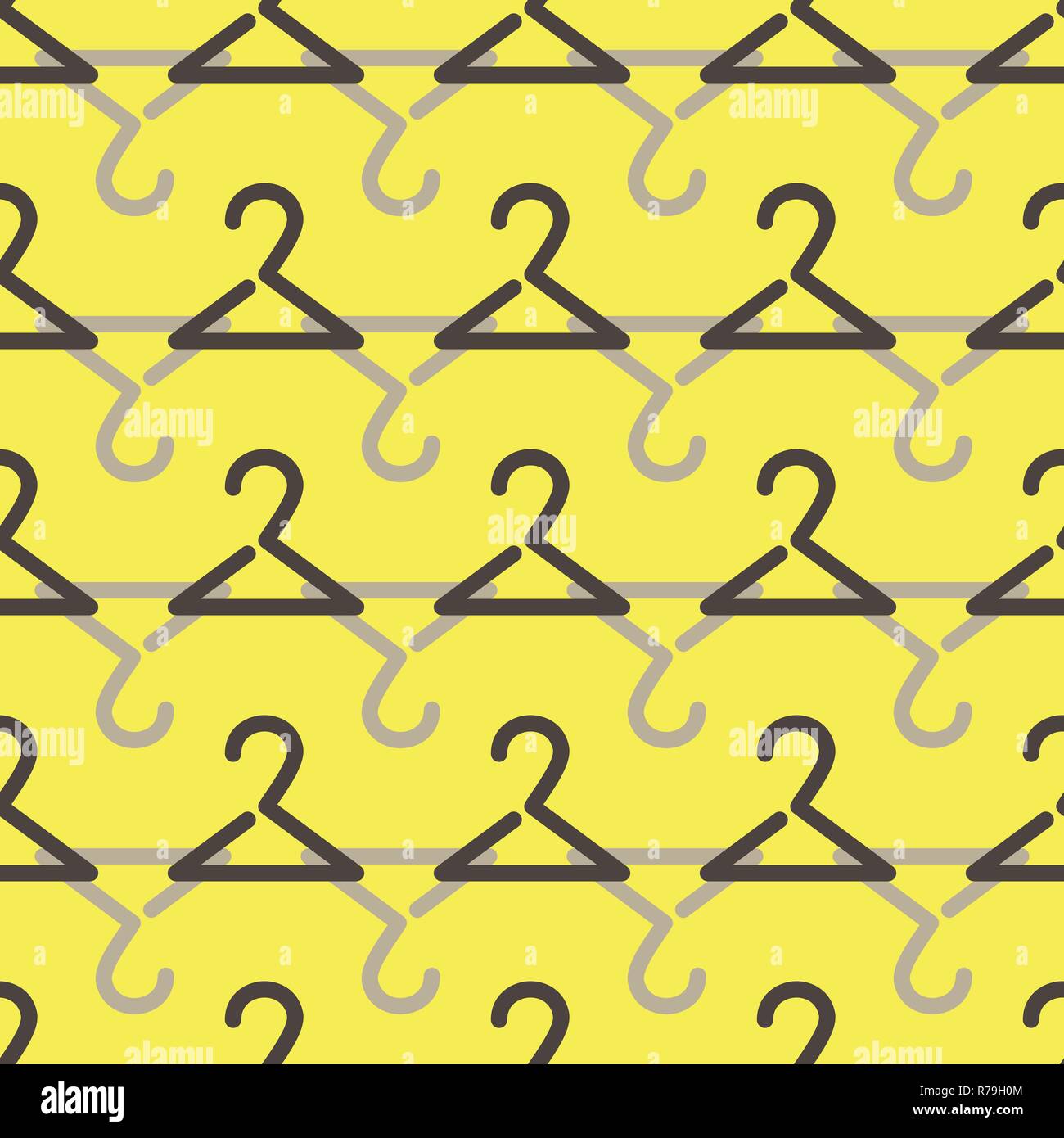 Abstrakte Kunst Vector gelb Kleiderbügel nahtlose Muster Stock Vektor