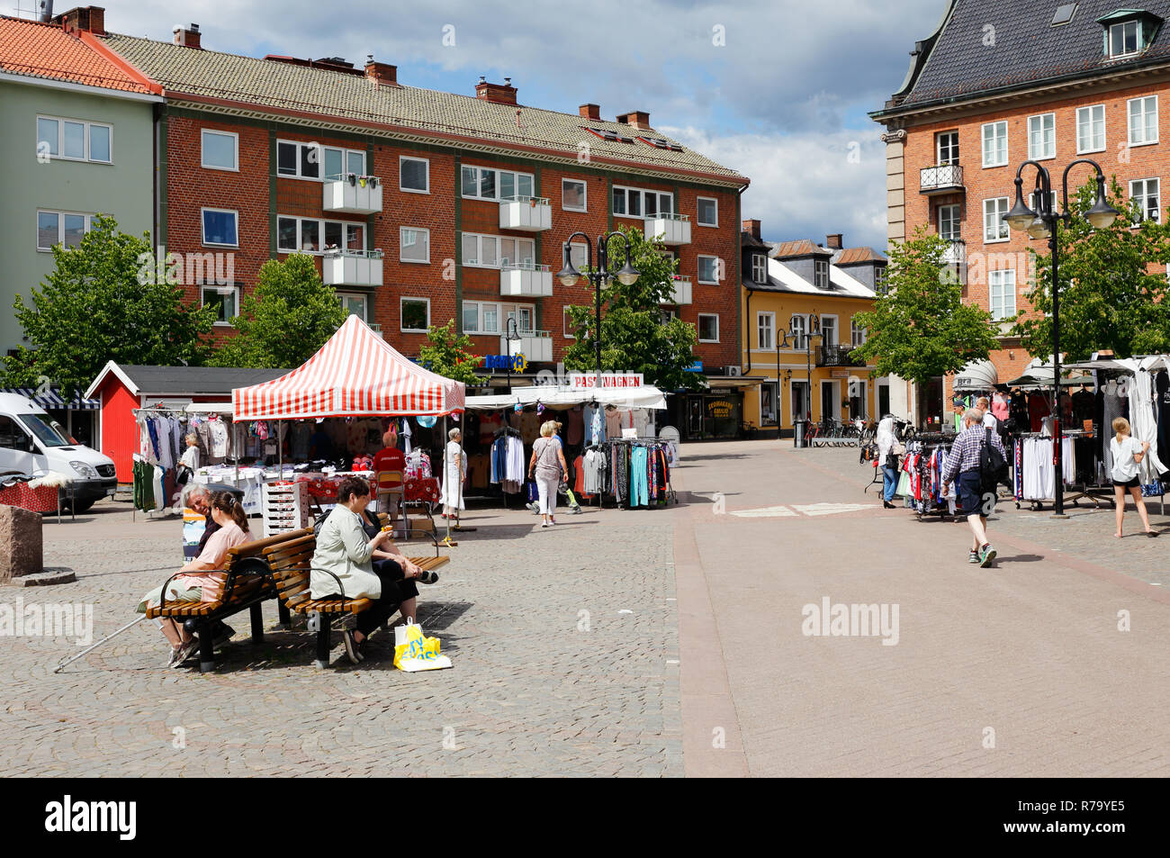Hassleholm, Schweden 26. Juni 2018 Blick auf die hassleholm