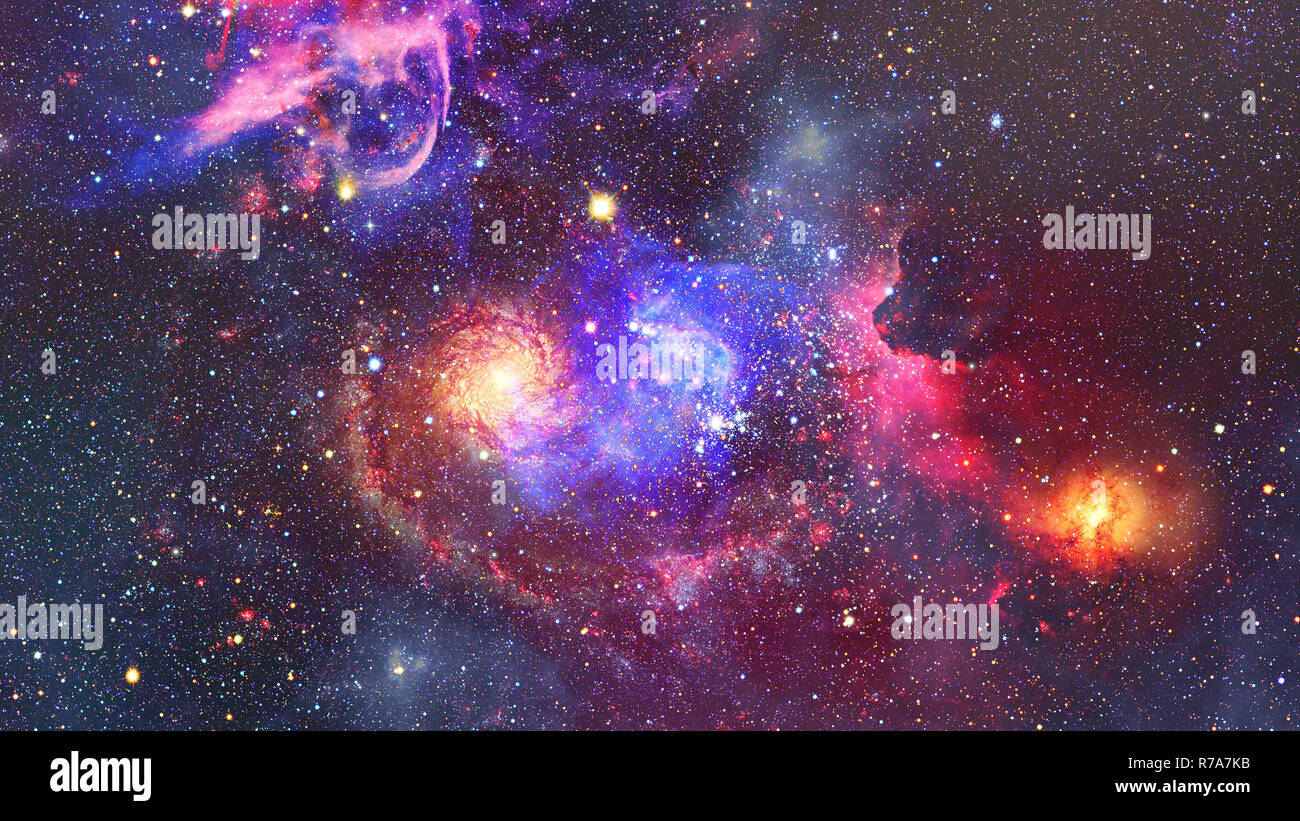 Galaxien und Nebel. Zusammenfassung Hintergrund. Elemente dieses Bild eingerichtet, die von der NASA Stockfoto