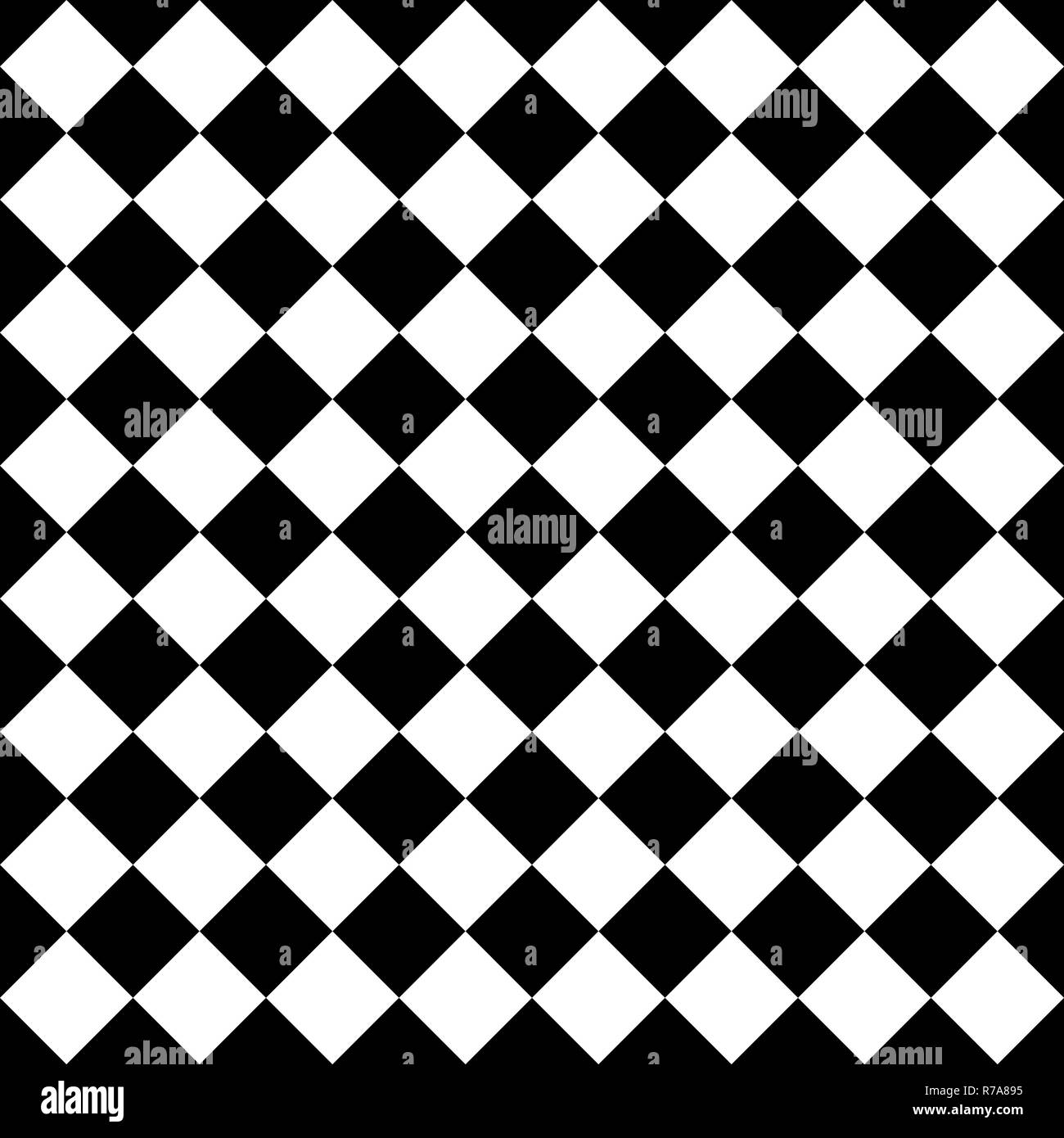 Nahtlose quadratischen Muster in Schwarz und Weiß Stockfoto