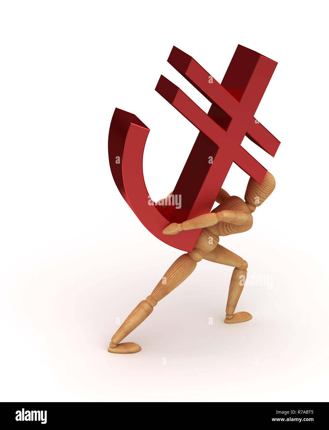 Übertragung der Türkische Lira Stockfoto