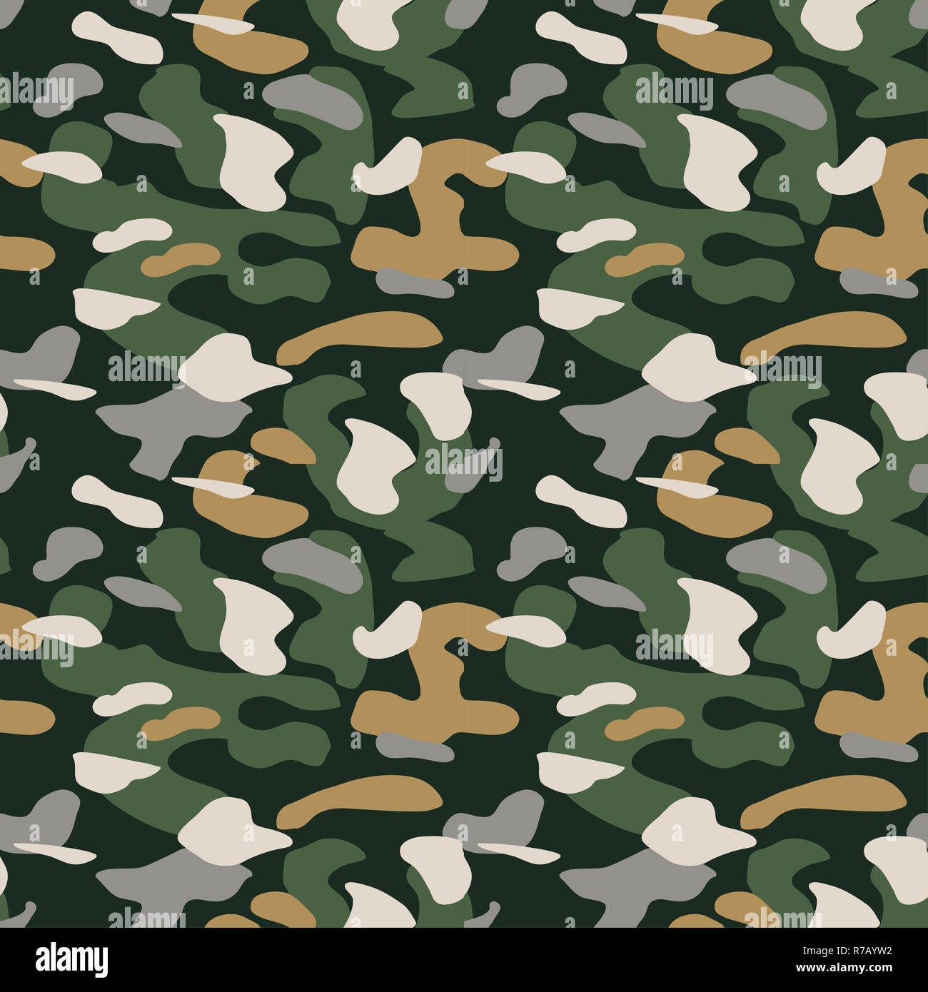 Camouflage Muster Hintergrund nahtlose Vektor Illustration. Klassische  militärische Kleidung Stil. Camo Textur shirt wiederholen. Grün Braun khaki  Gelb Farben Dschungel Textur Stockfotografie - Alamy