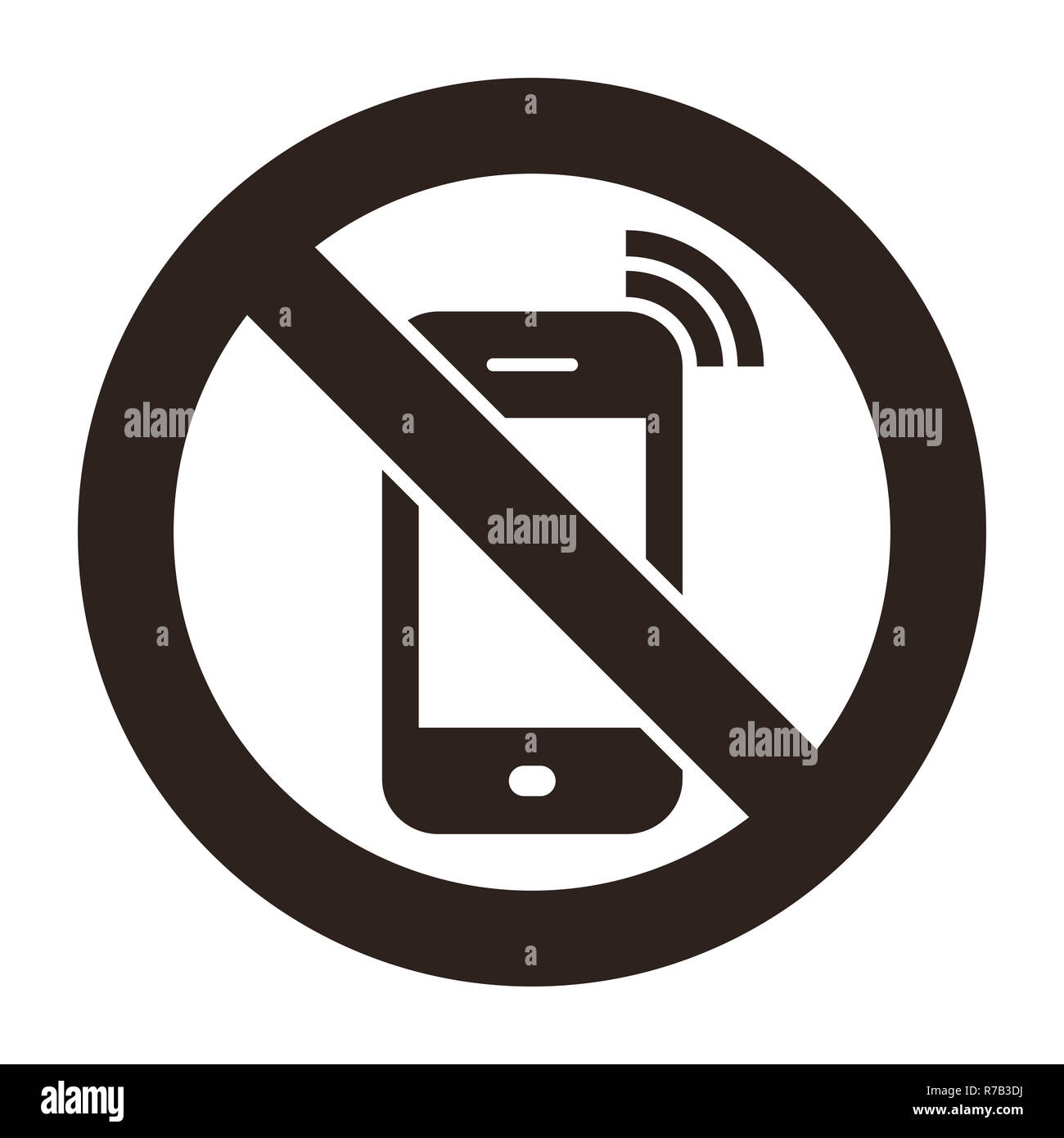 Handy-Anruf-Symbol. Smartphone-Schild-Symbol isoliert auf weißem