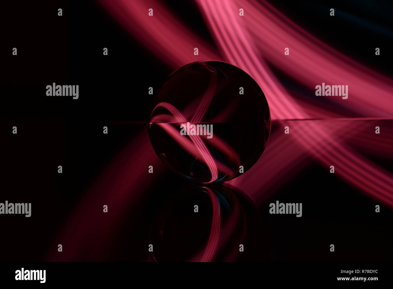 Glaskugel, Licht Kunst, Licht, Hintergrund Stockfoto