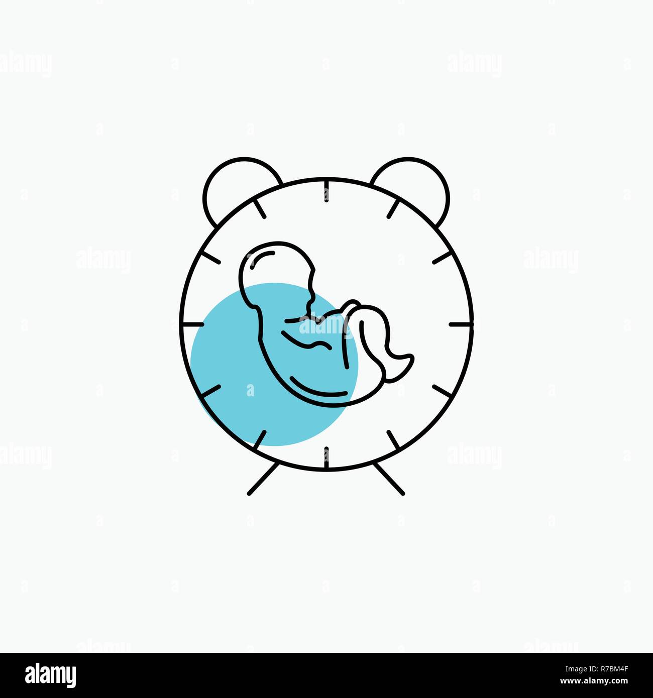 Lieferung Zeit Baby Geburt Kind Symbol Leitung Stock Vektorgrafik Alamy