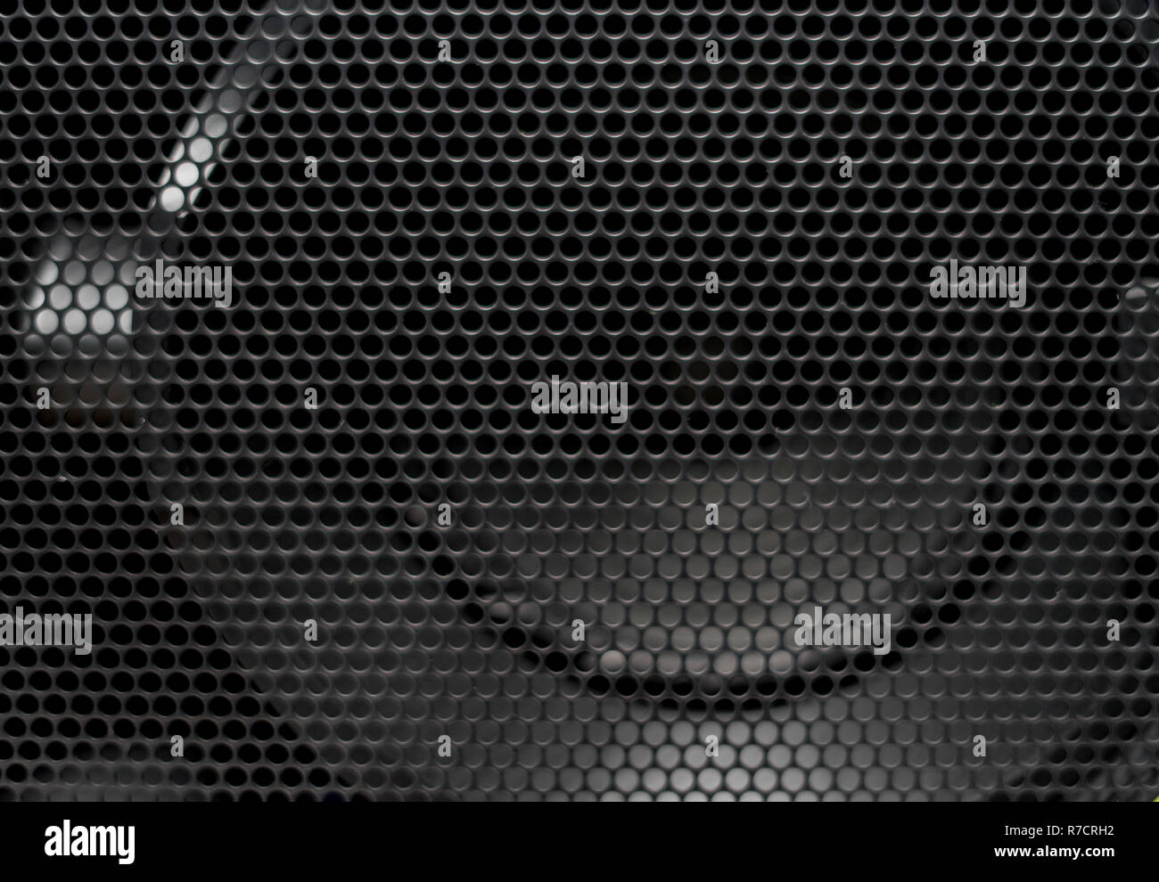 Lautsprecher Textur in dunklen Farben mit runden Textur Stockfoto