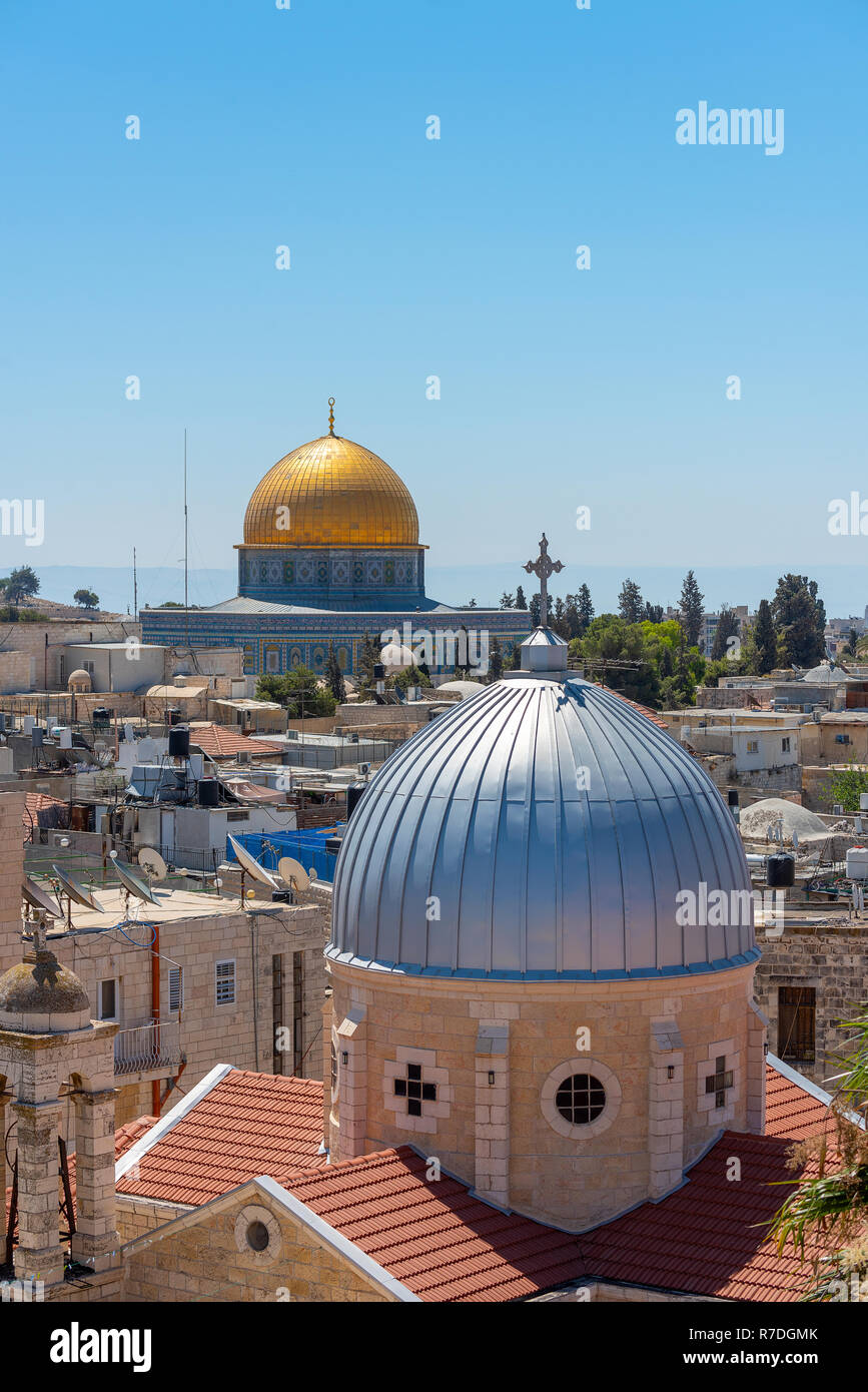 Blick auf die Altstadt von Jerusalem, Israel. Stockfoto